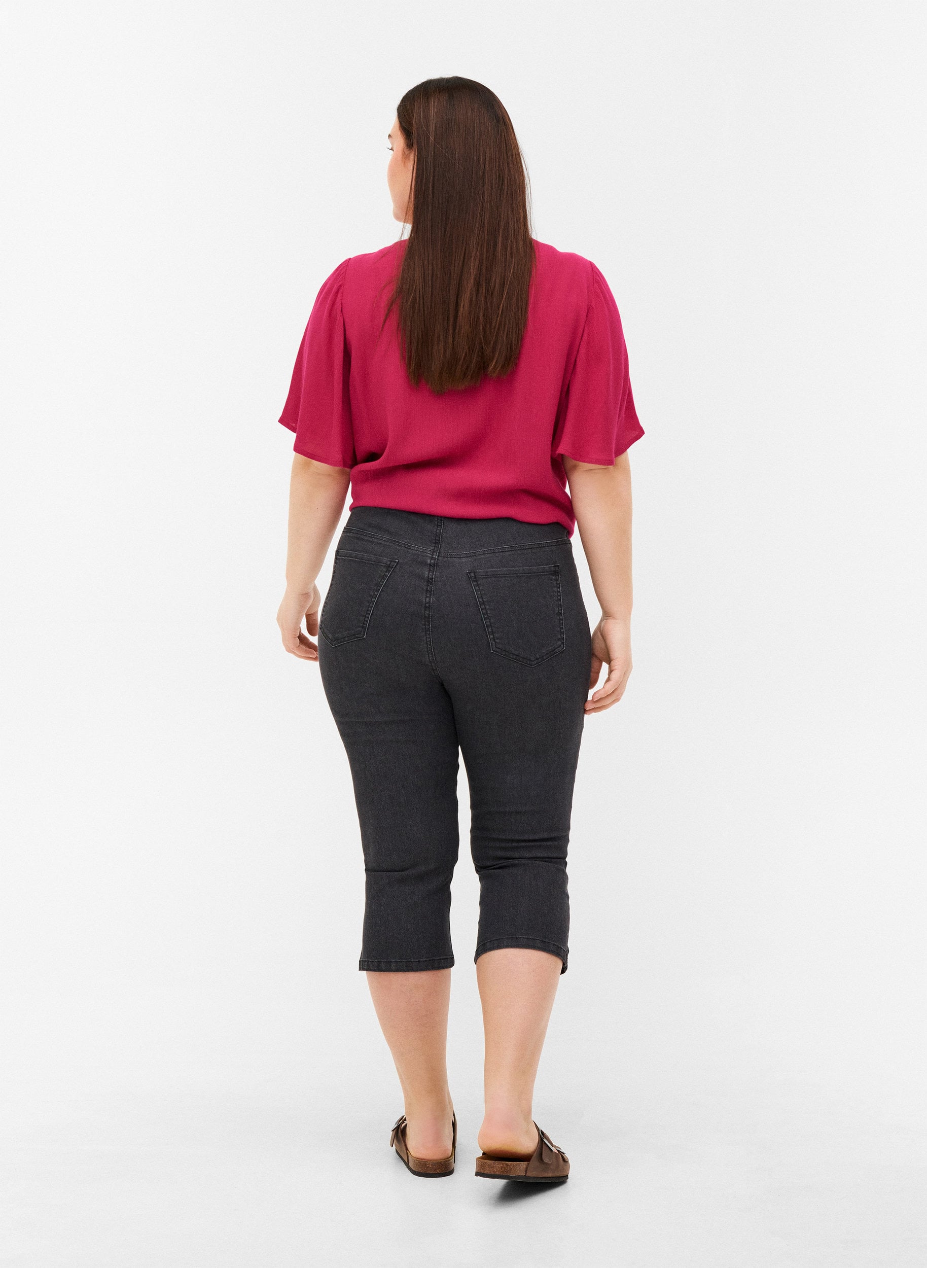 3/4-length jeggings in a cotton blend 