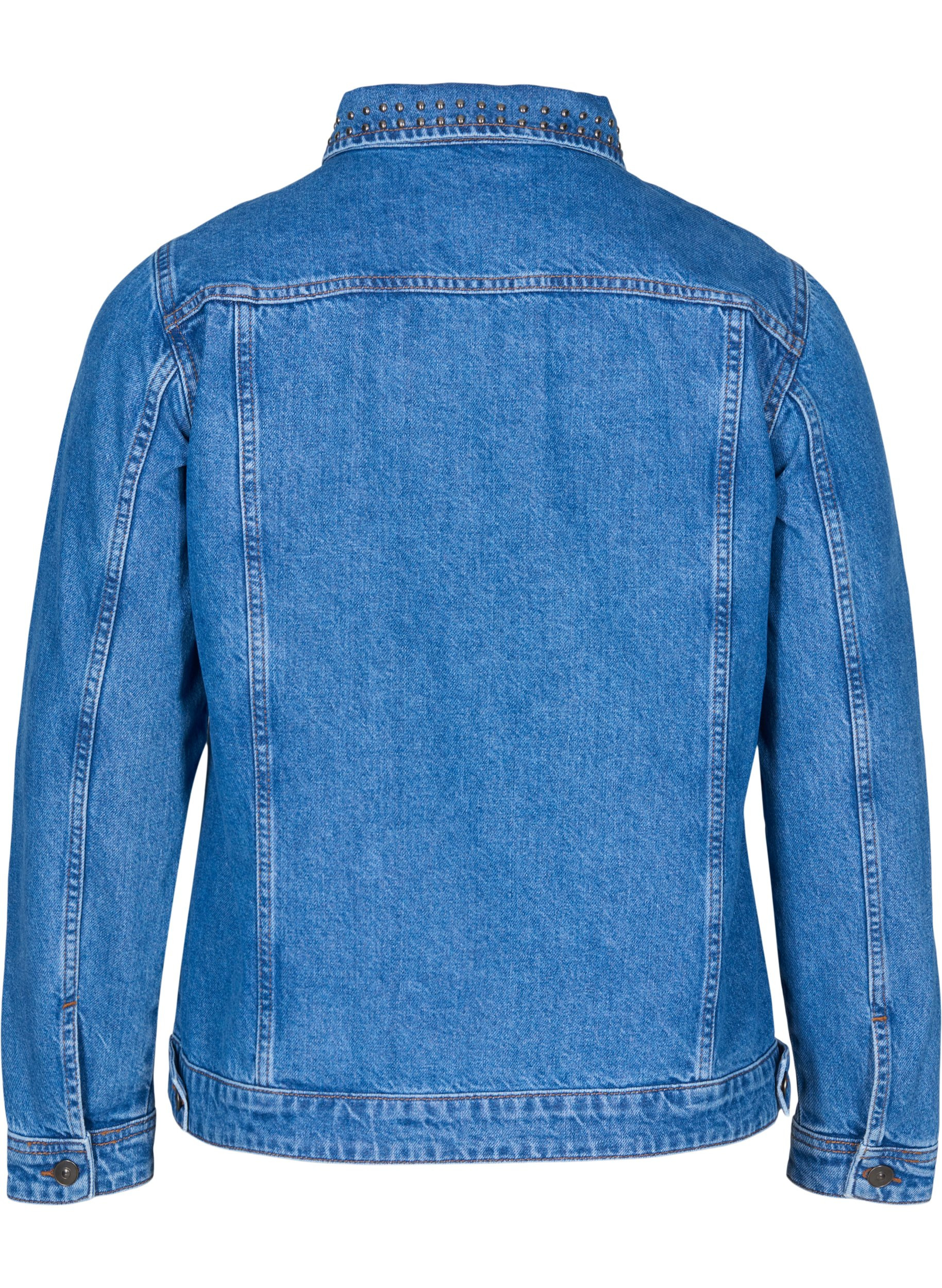 Studded denim jacket - Blue - Sz. 42-60 