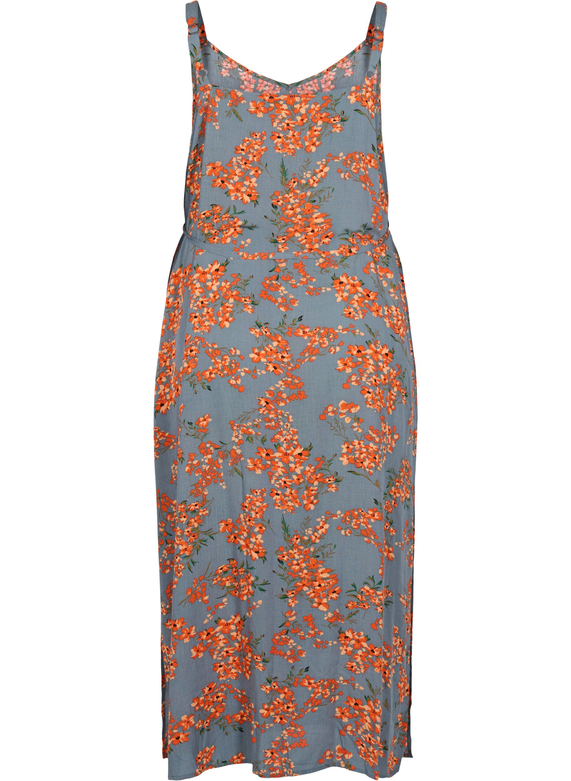 Printed Maxi dress in viscose, Balsam Green Flower, Packshot image number 1