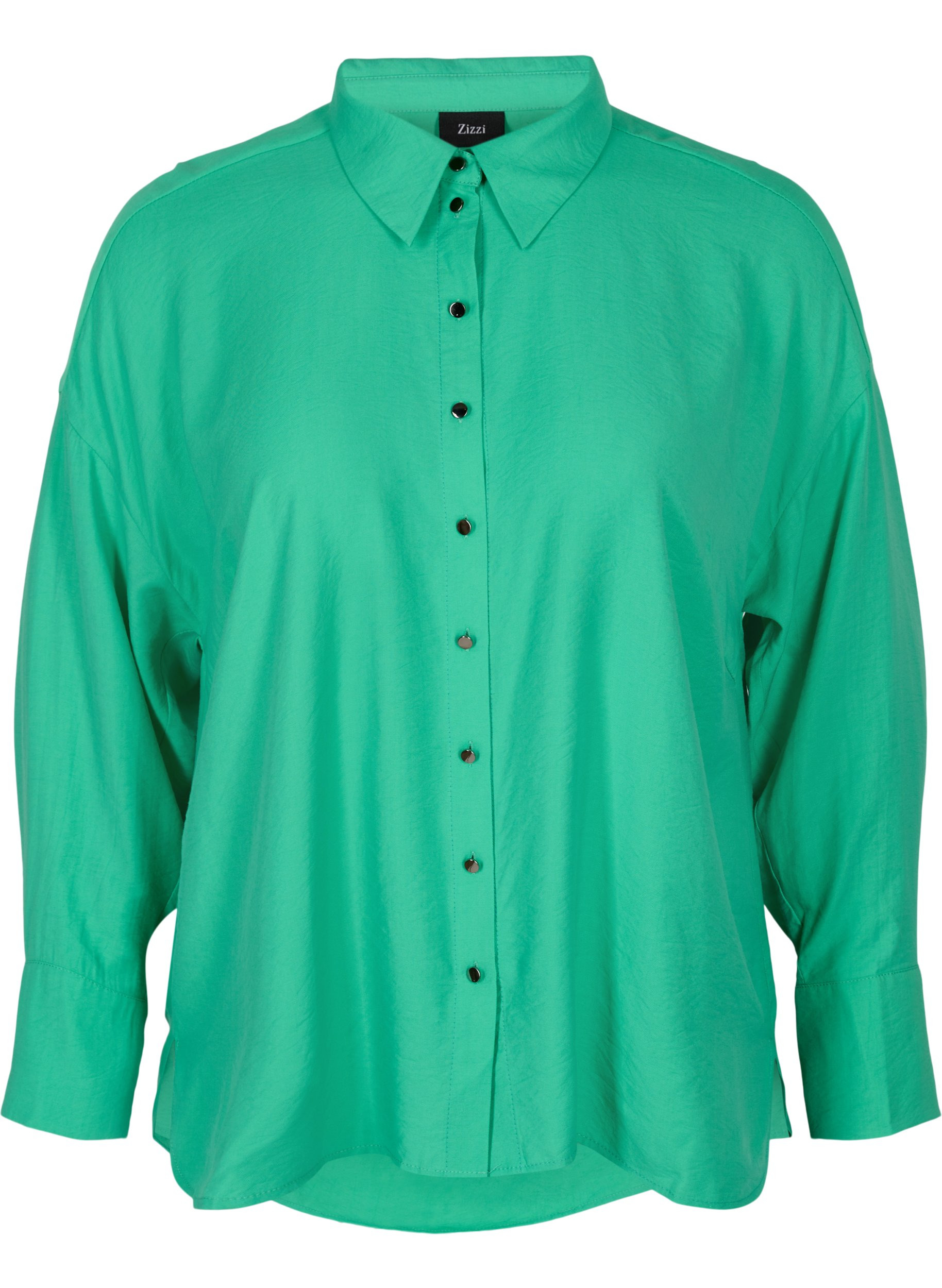 Long-sleeved viscose shirt, Mint, Packshot