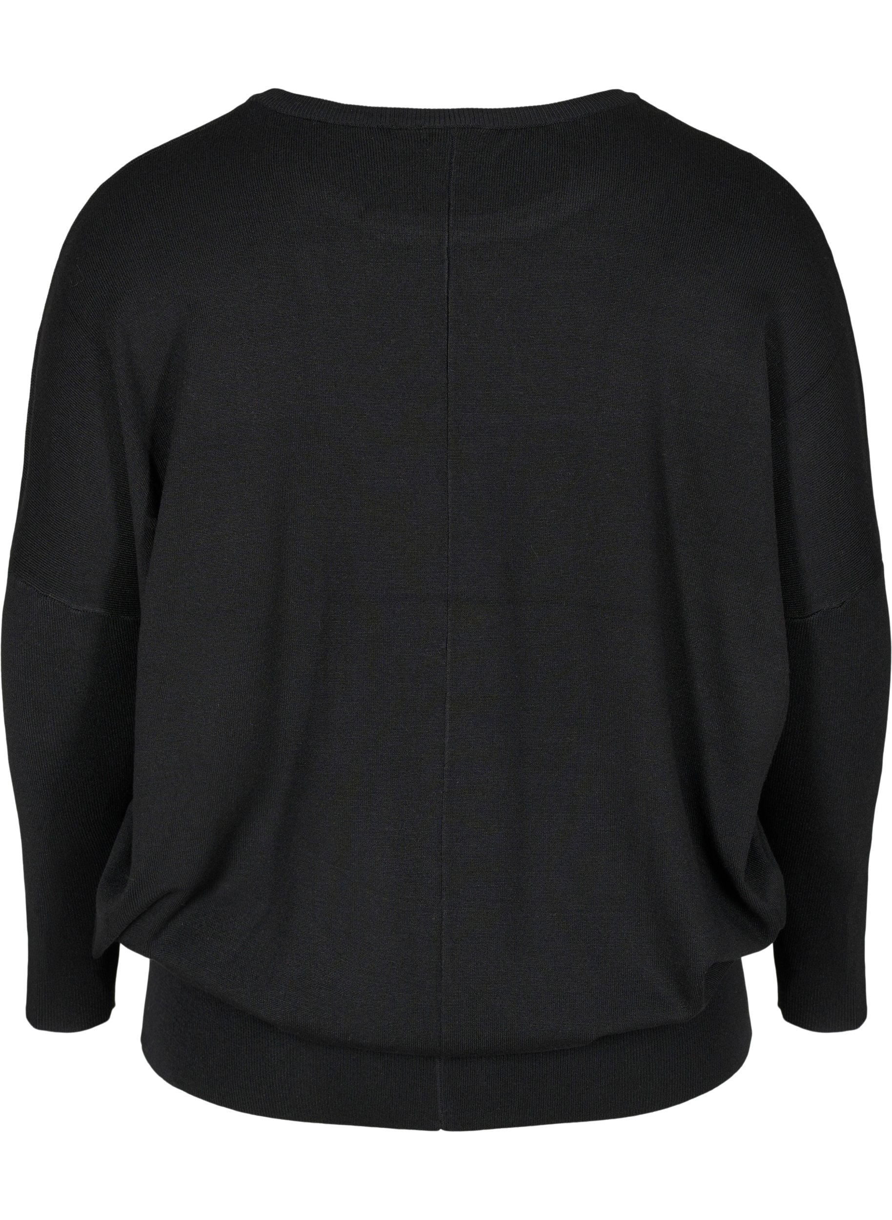Knitted jumper, Black, Packshot image number 1