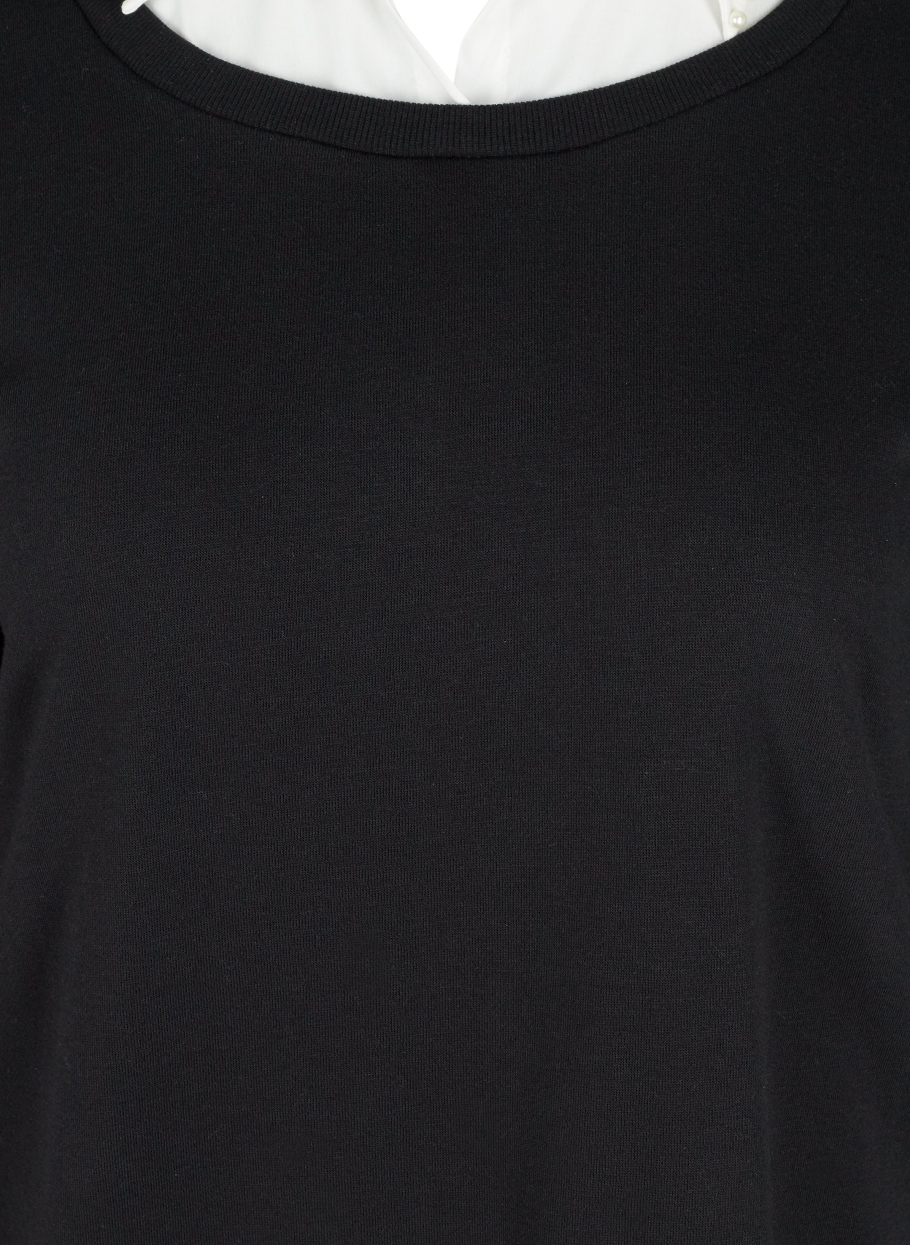 Sweater with attached shirt - Black 