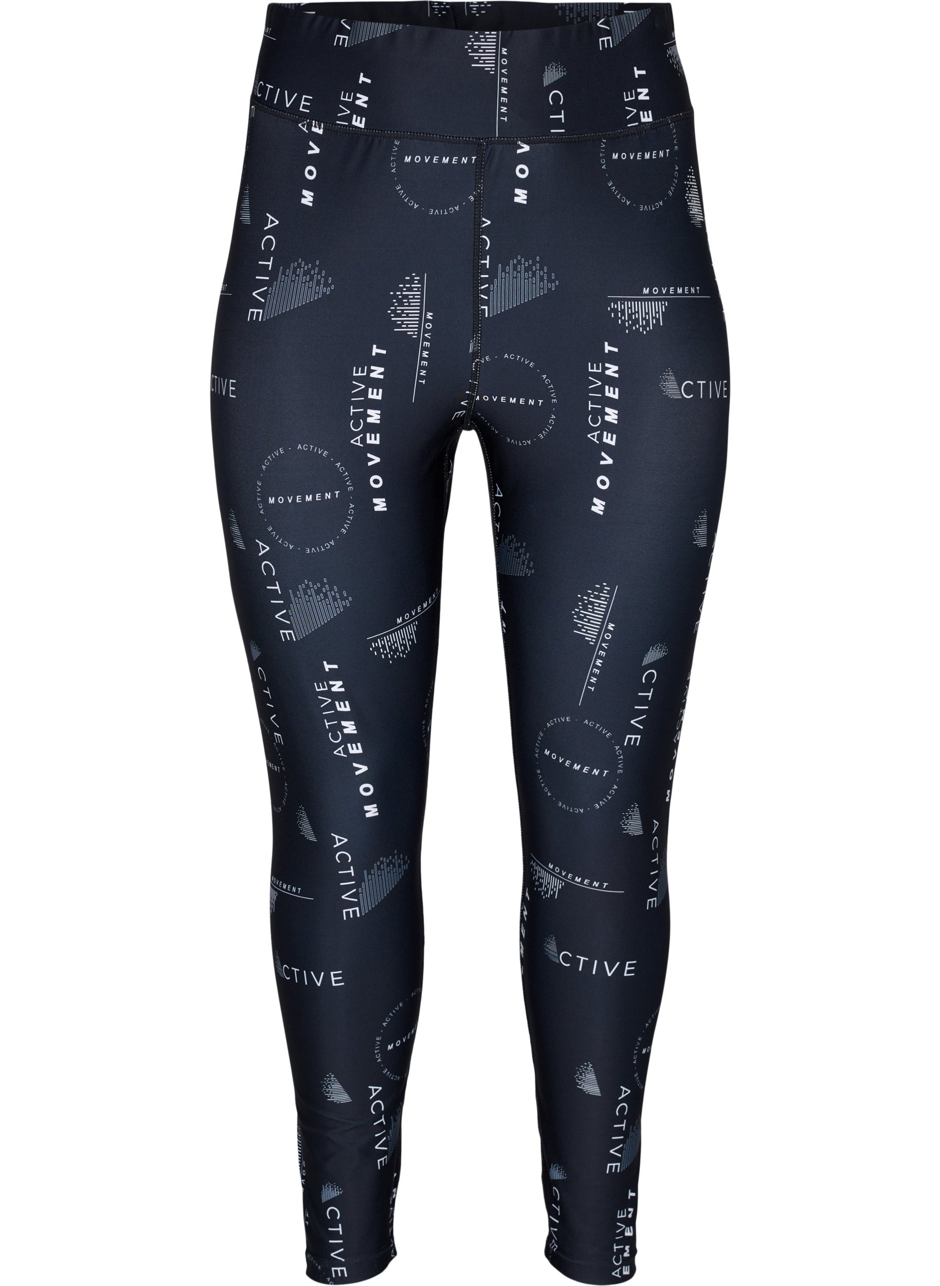 Printed cropped workout tights - Black 