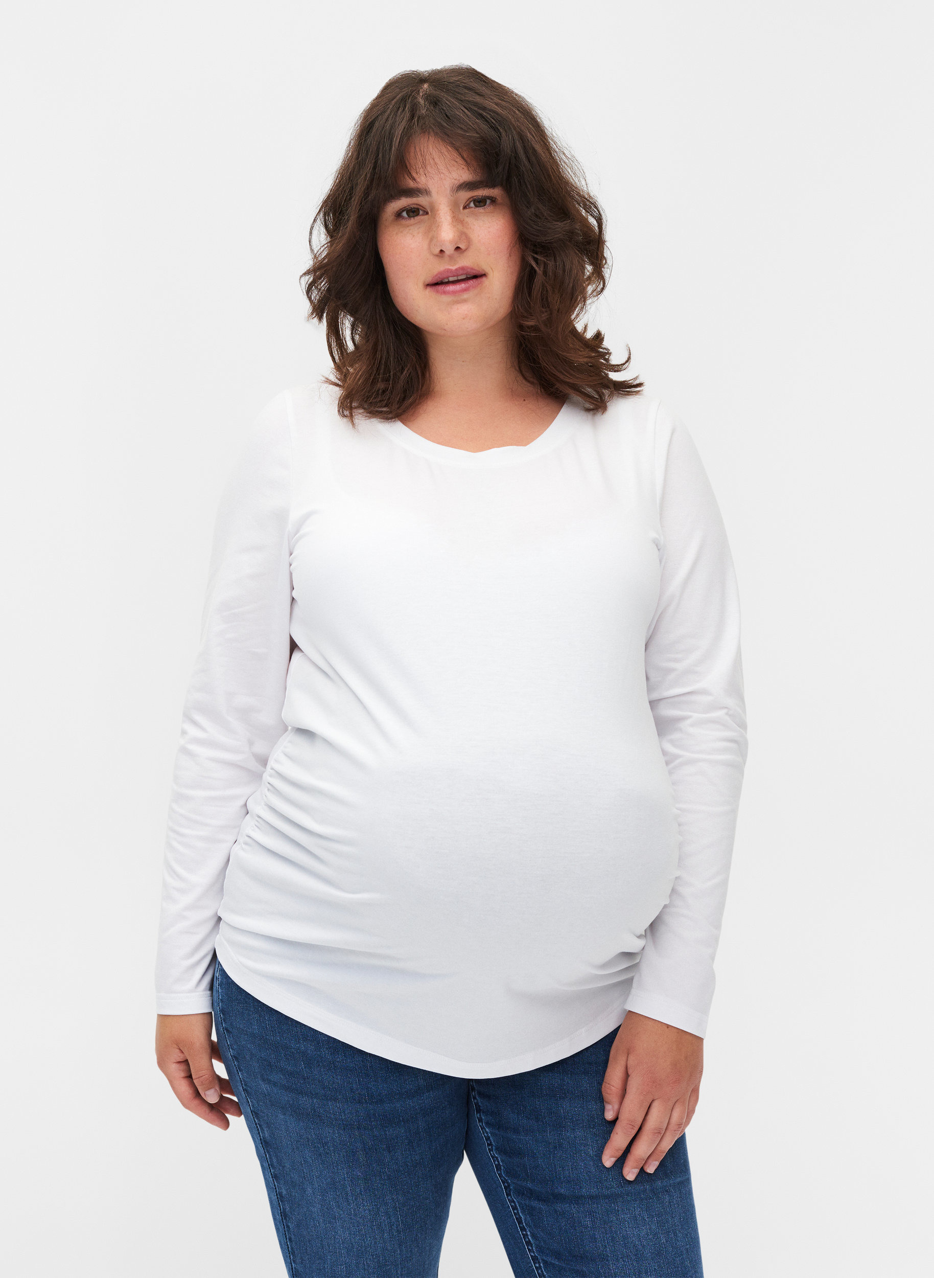 Basic maternity blouse with long 