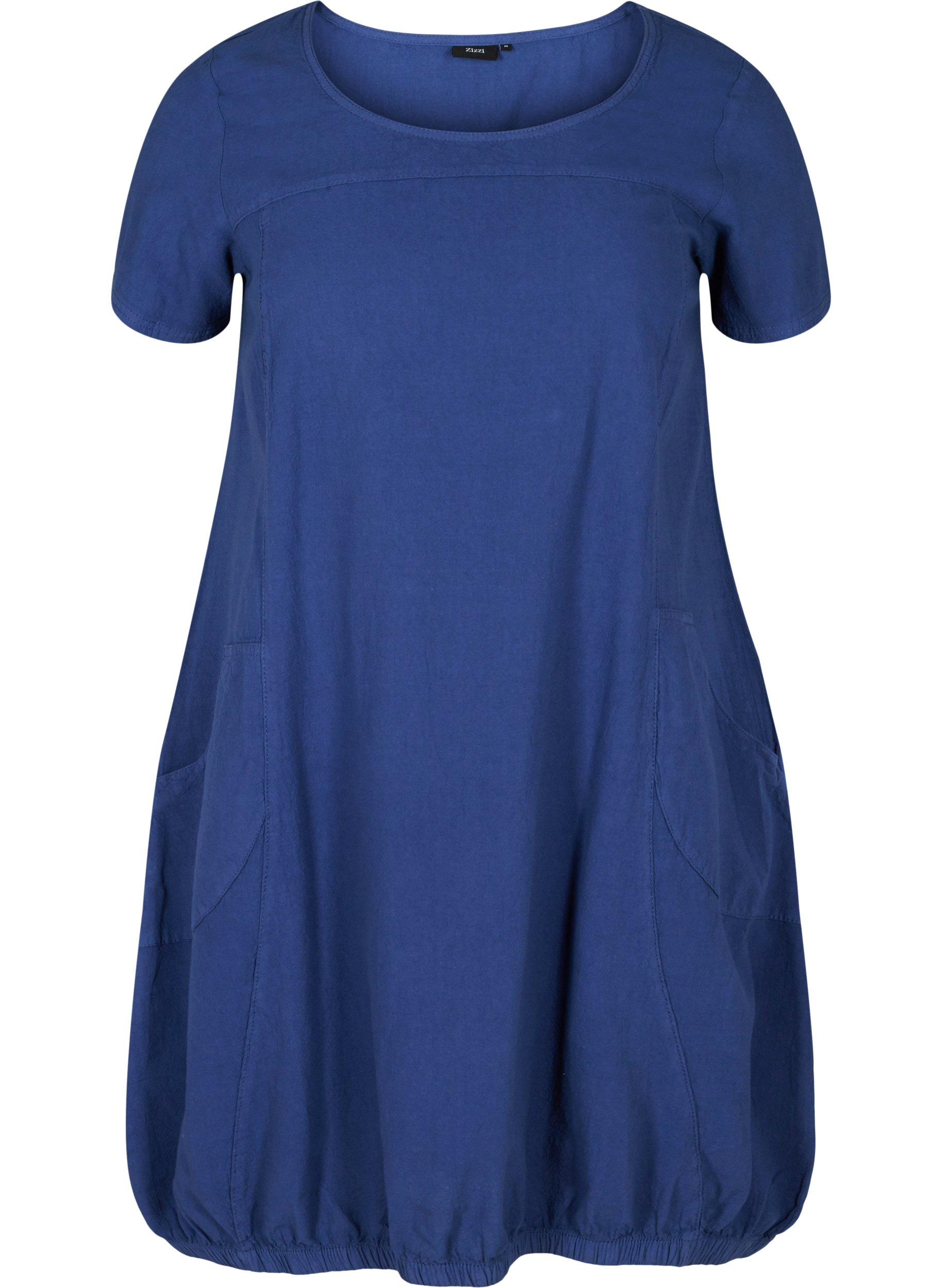 Short-sleeved cotton dress, Twilight Blue