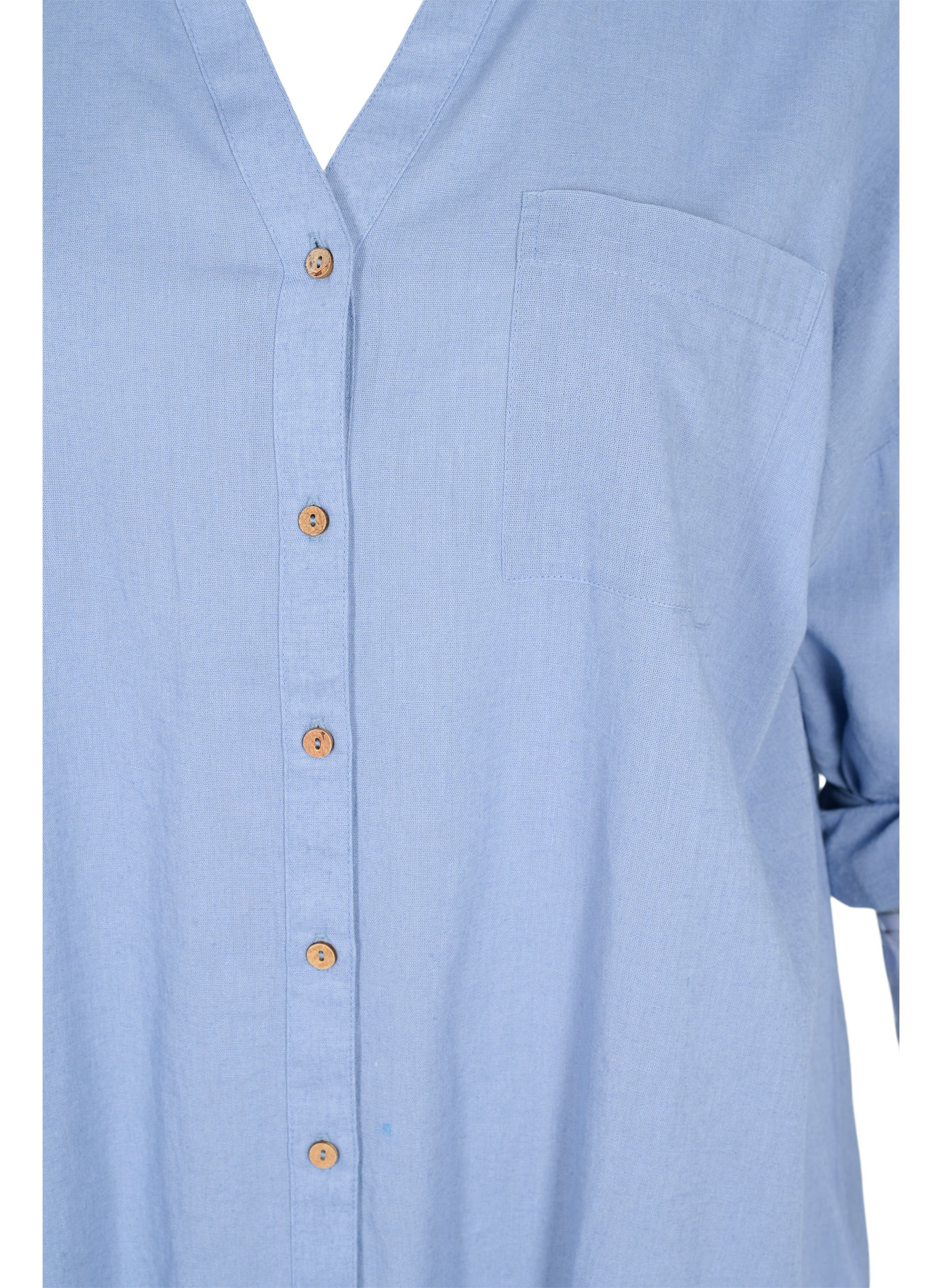 Blouse with 3/4-length sleeves and button closure, Troposphere, Packshot image number 2