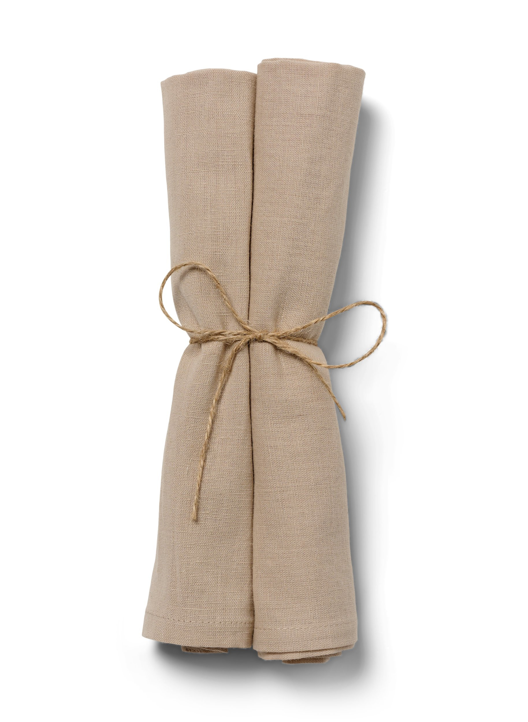 Cotton napkins in a 2-pack, Oxford Tan, Packshot