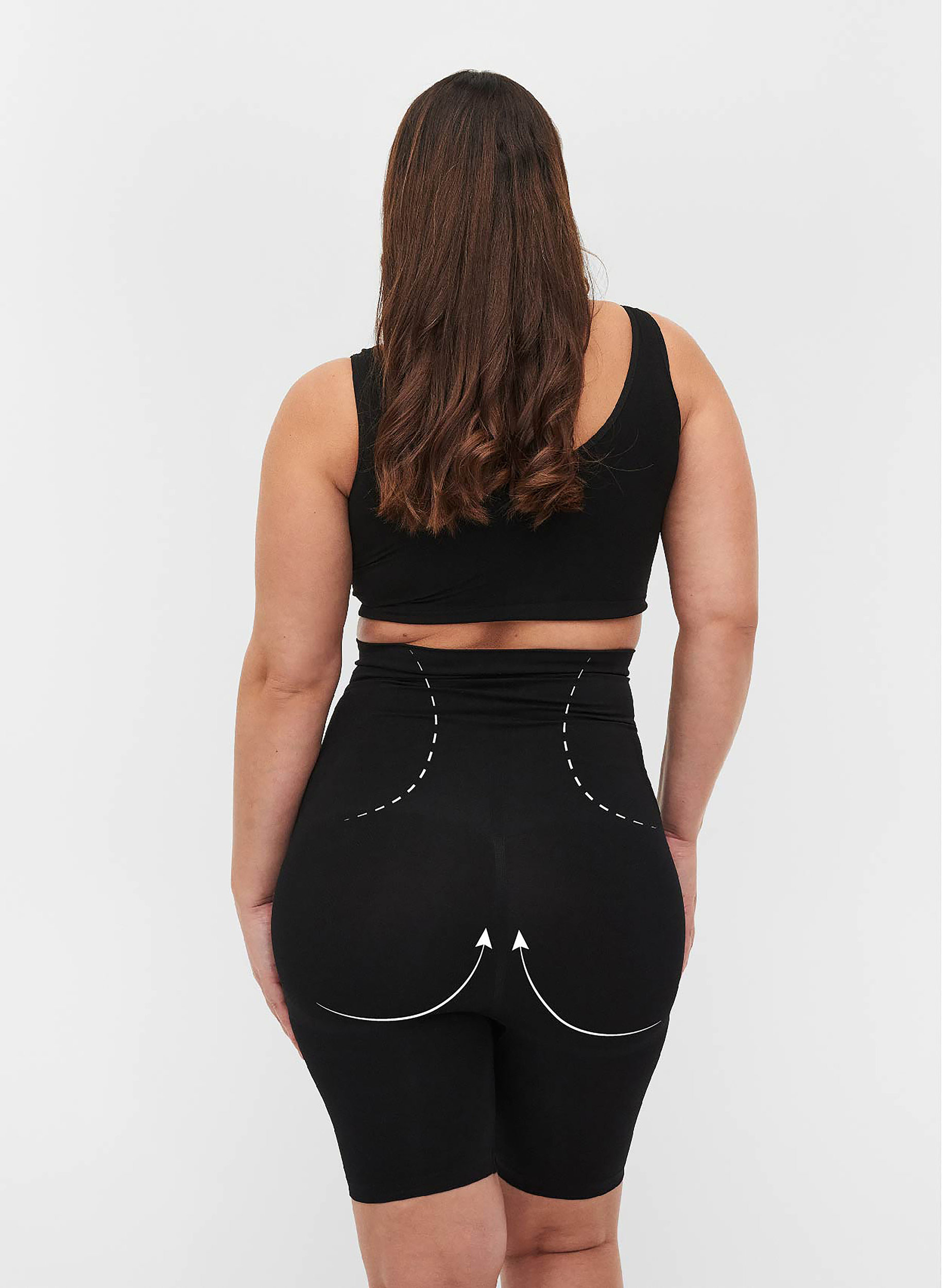 High waisted shapewear shorts - Black 