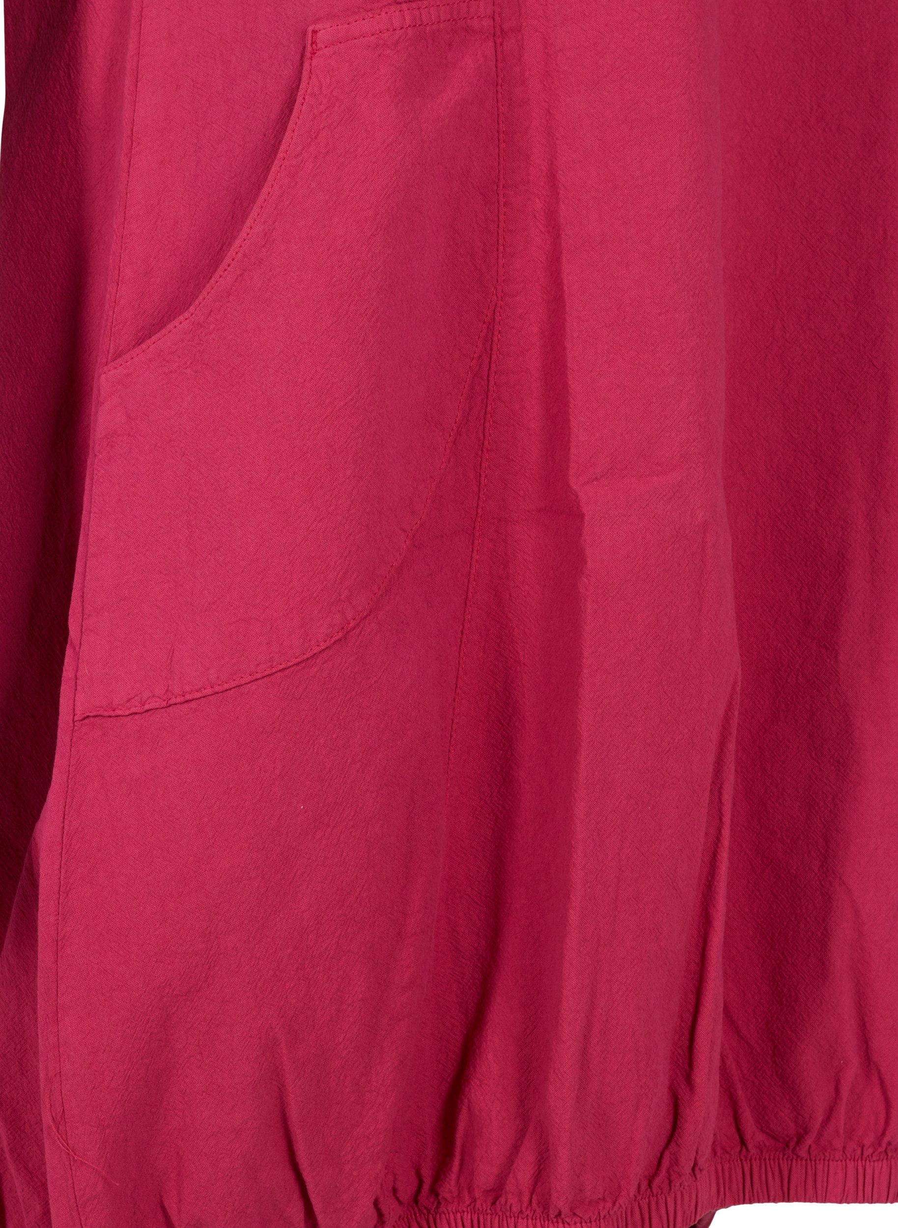 Short-sleeved cotton dress, Sangria, Packshot image number 3