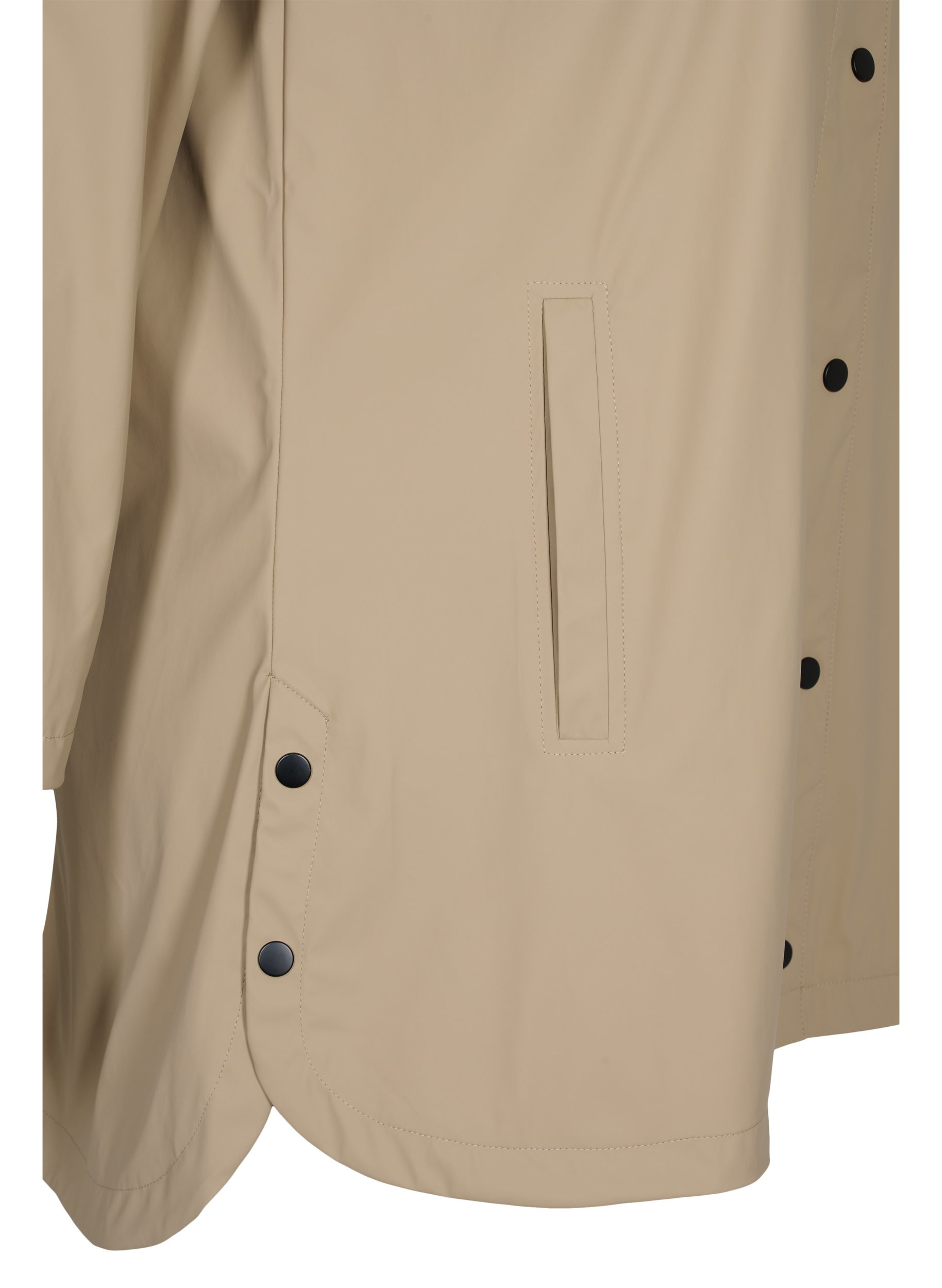 Rain coat with a hood and pockets, Silver Mink, Packshot image number 3
