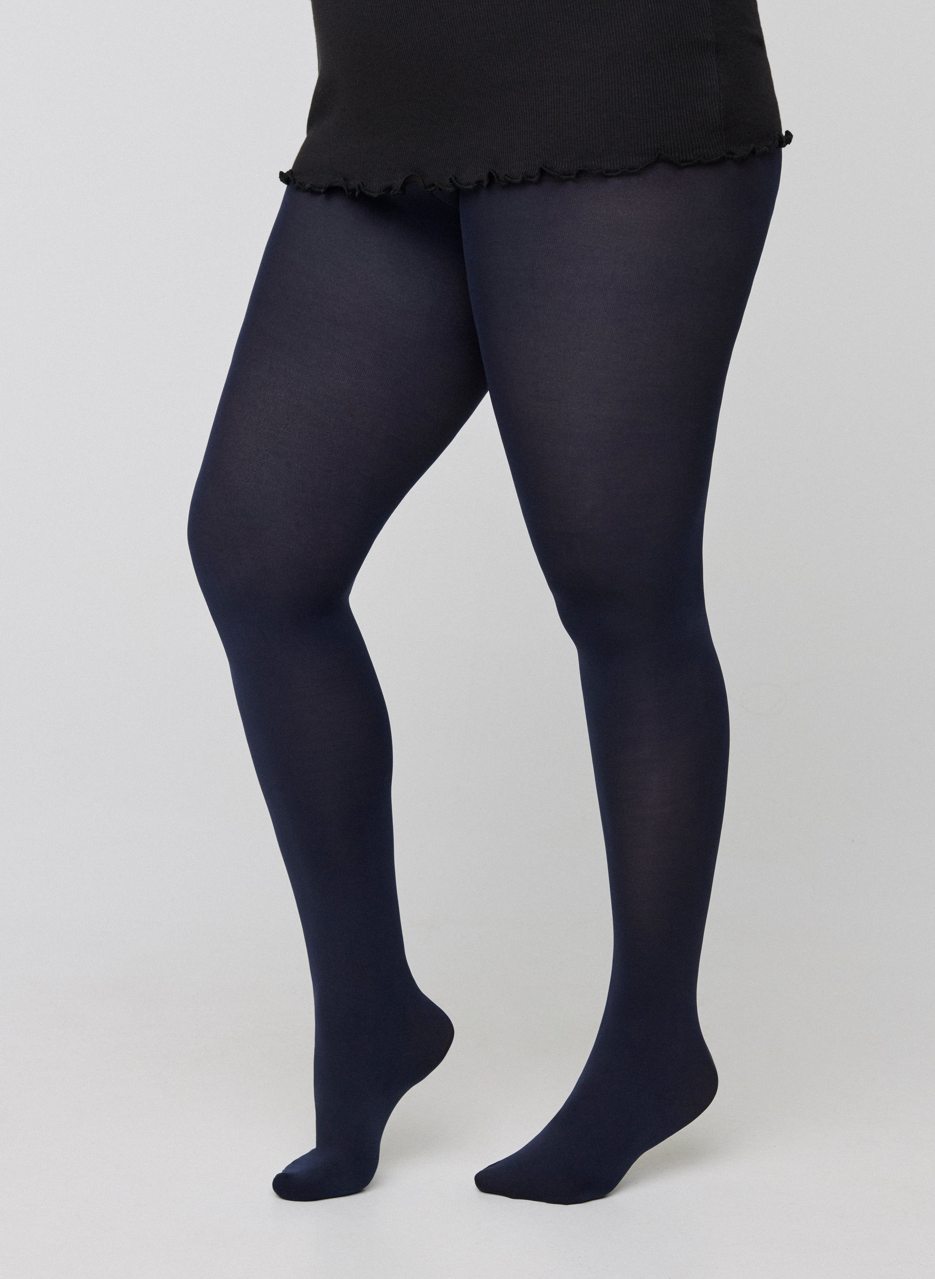 100 denier tights - Blue - Zizzifashion