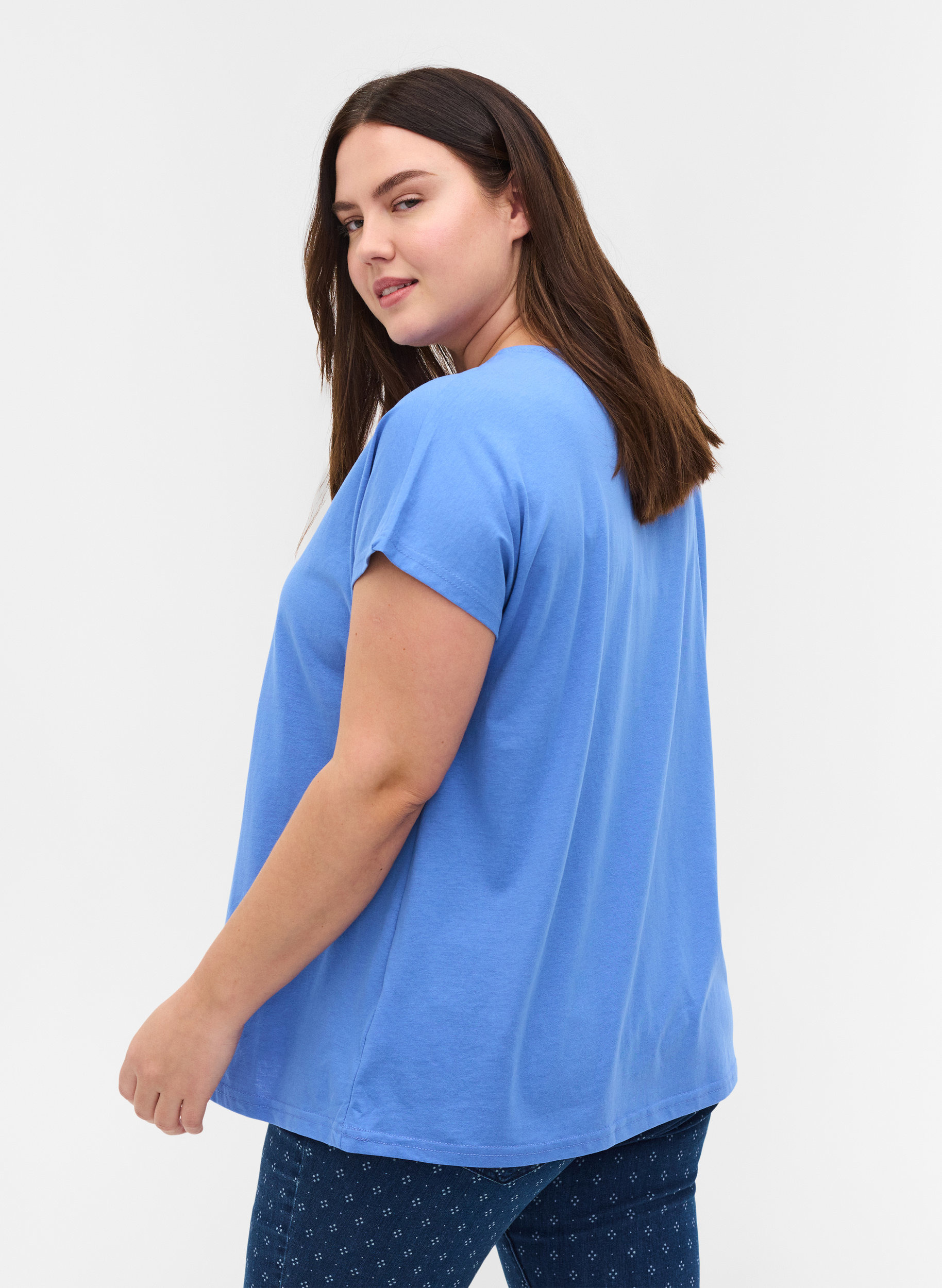 Cotton mix t-shirt, Ultramarine, Model image number 1