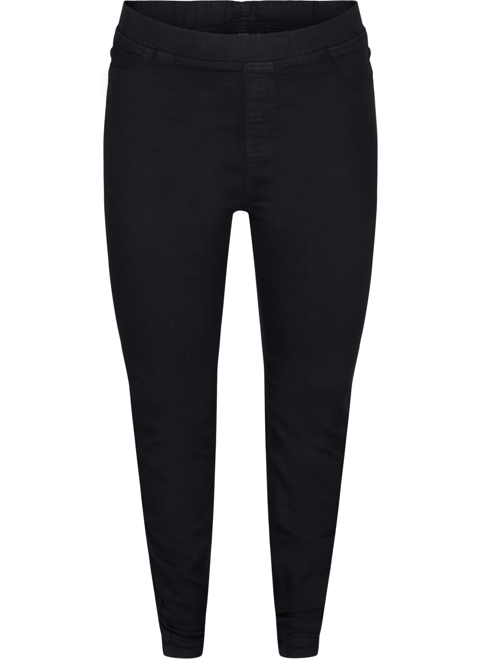 Cotton blend jeggings with back pockets 