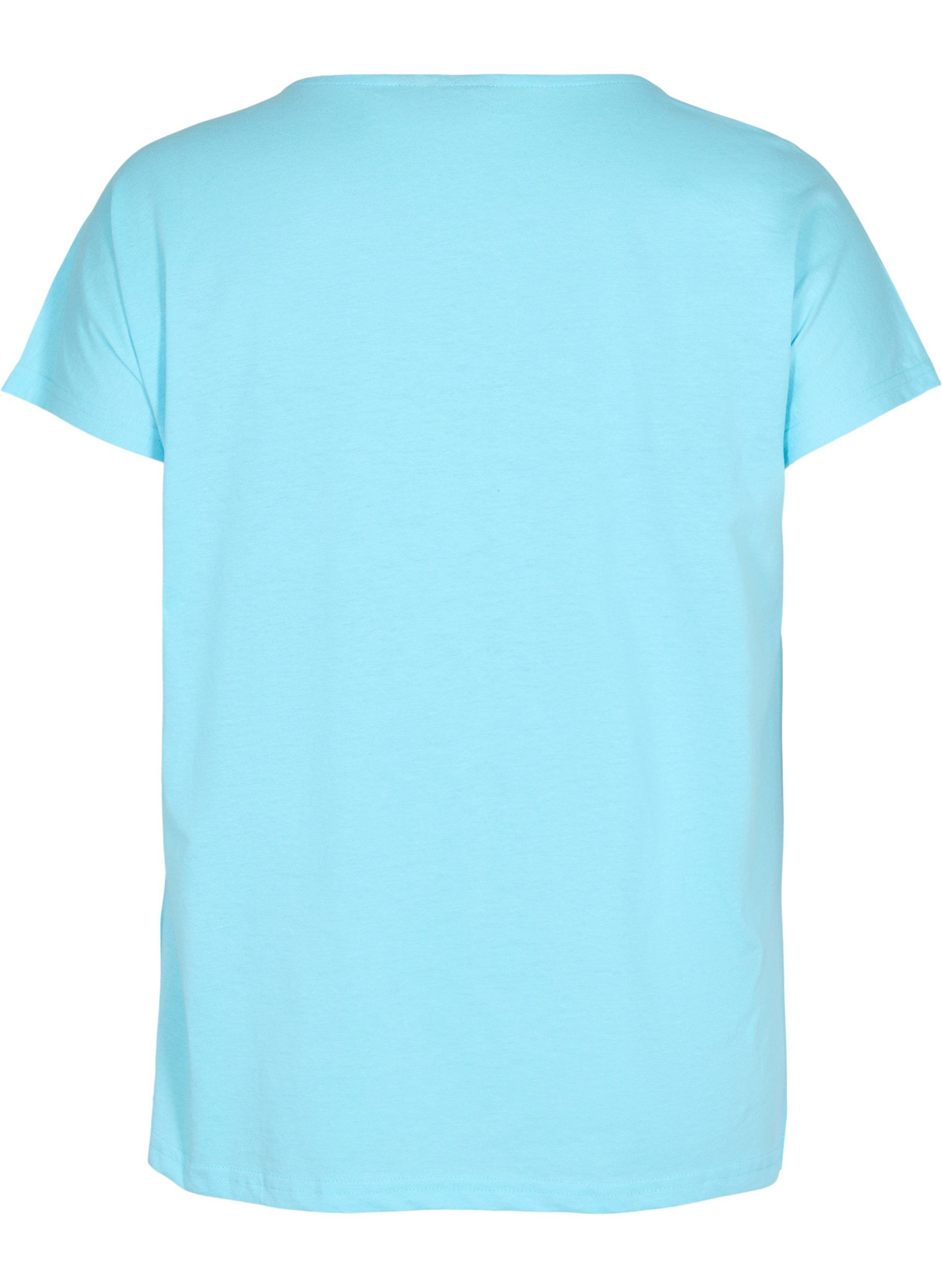 Cotton mix t-shirt, Blue Topaz, Packshot image number 1