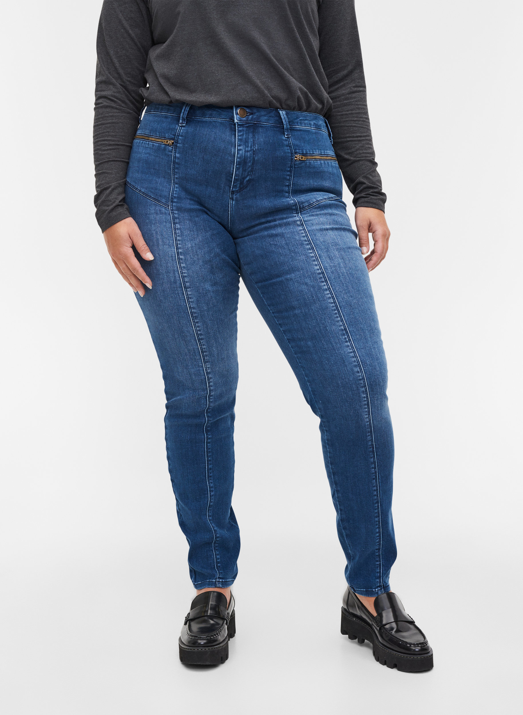 High rise, dual core Amy jeans - Blue 