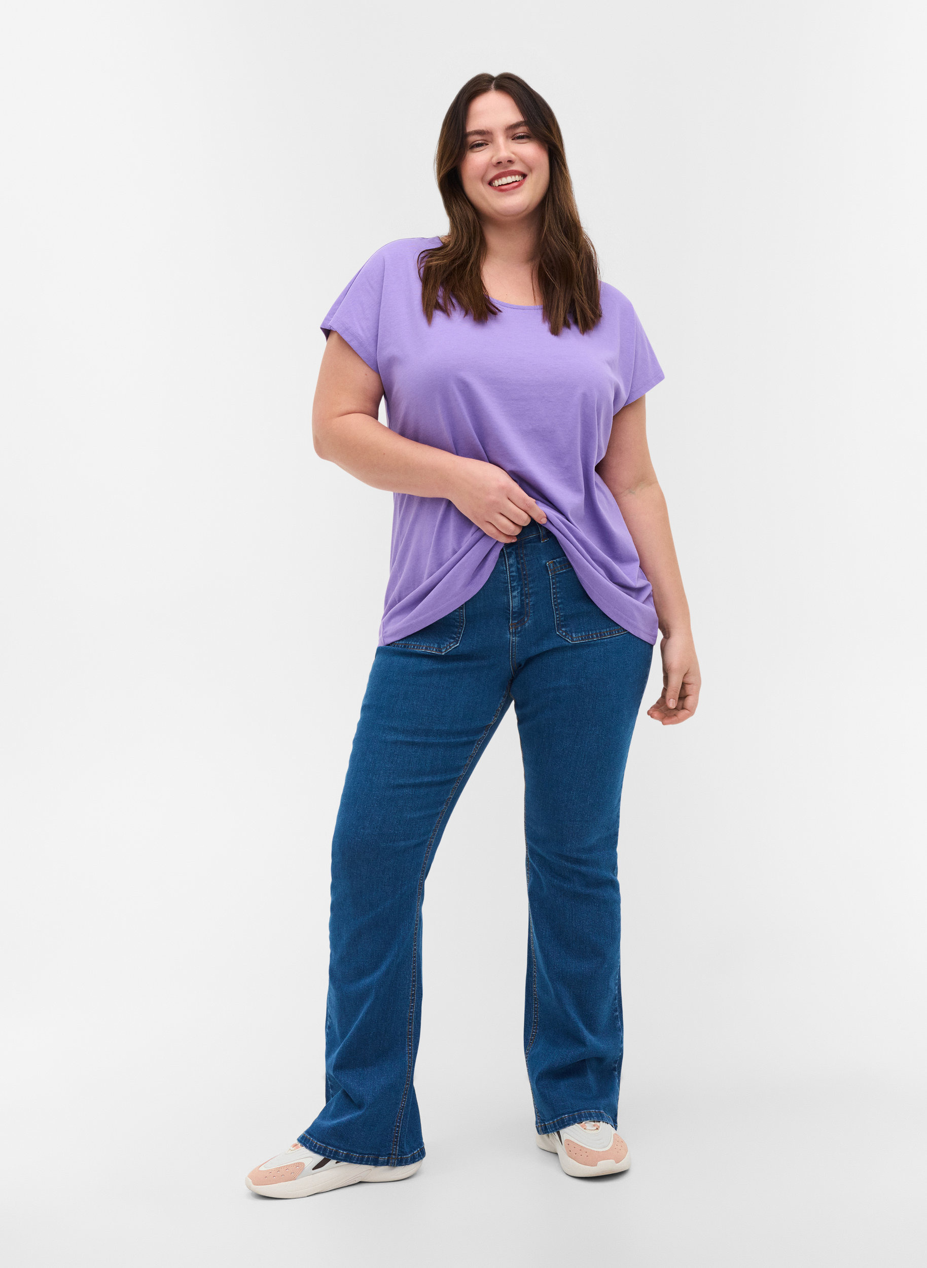 Cotton mix t-shirt, Paisley Purple, Model image number 2
