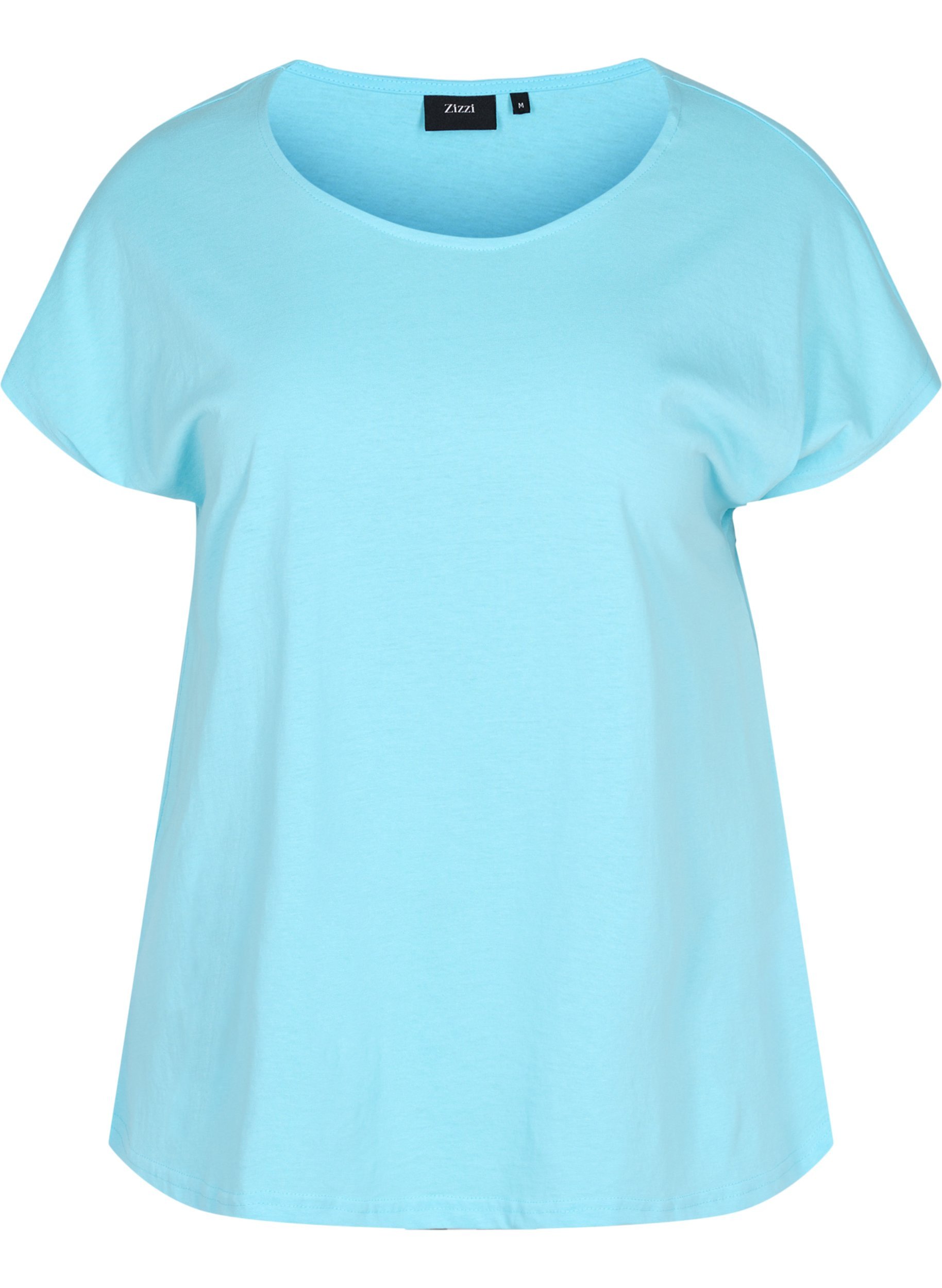 Cotton mix t-shirt, Blue Topaz