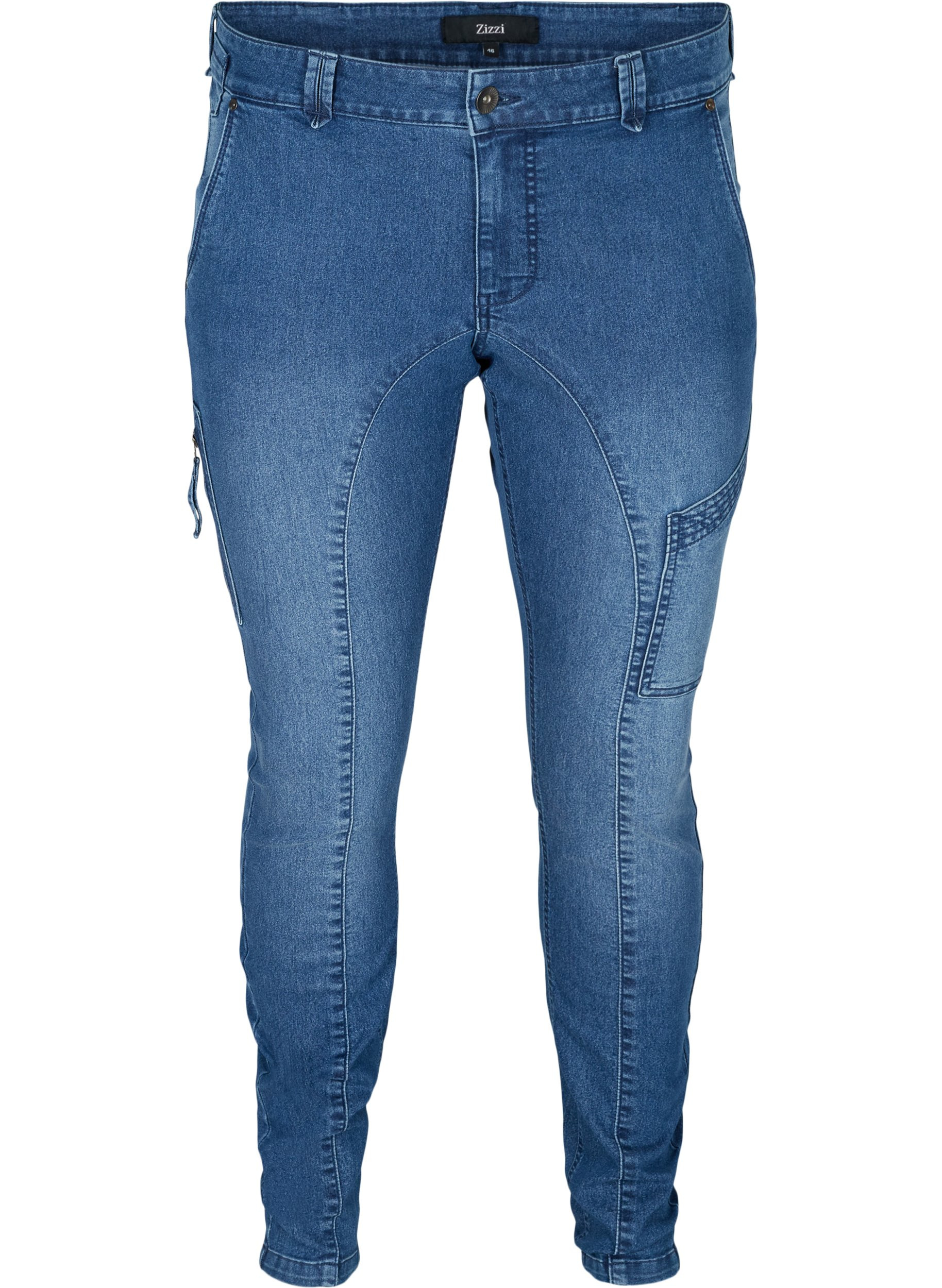 Sanna jeans - Blue - Sz. 42-60 - Zizzifashion