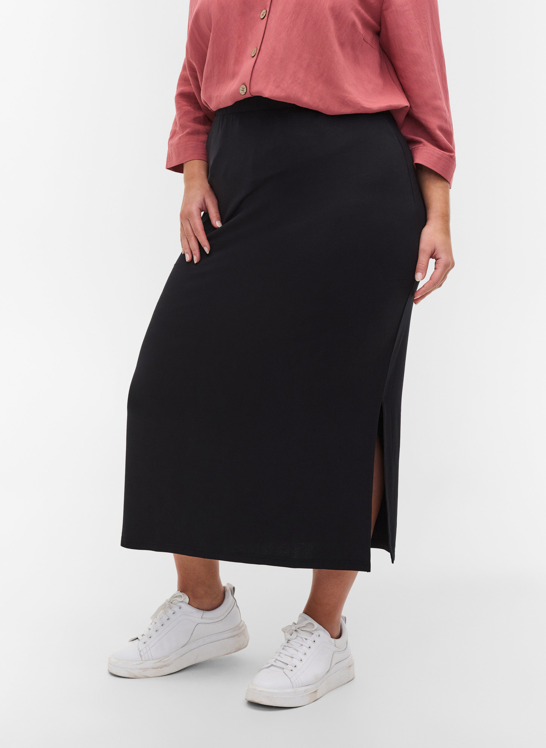 Long skirt, Black, Model image number 2
