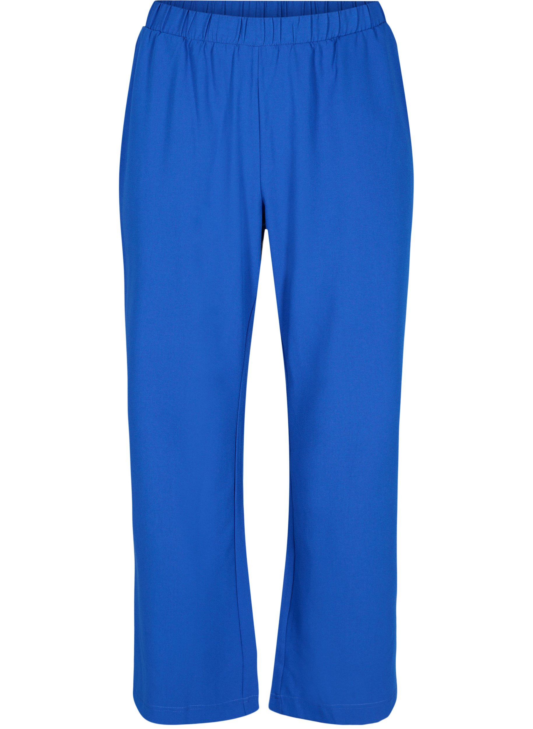 Flared trousers with elasticated waist 