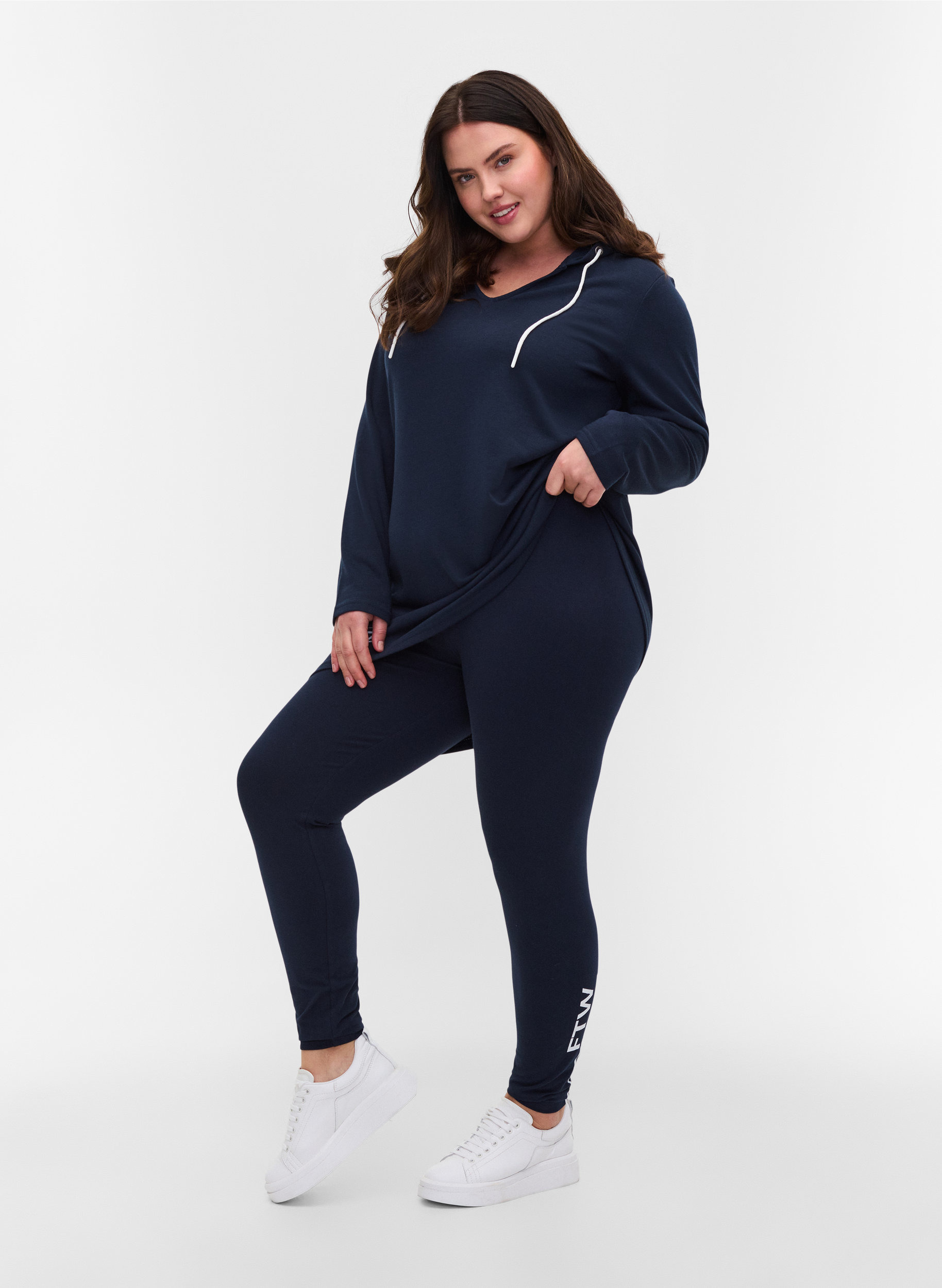 Cotton leggings with print details 