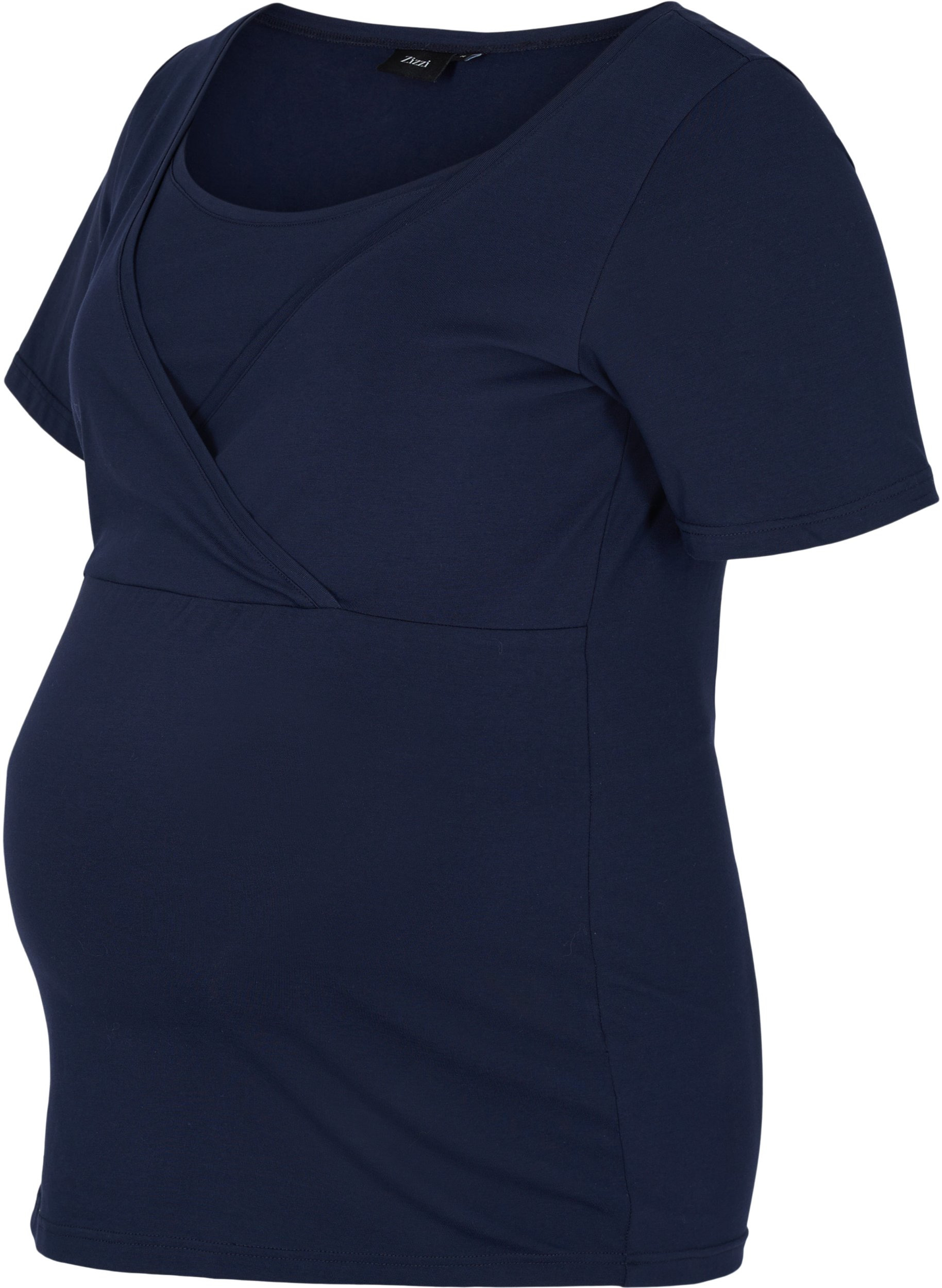 Maternity T-shirt in cotton - Blue - Sz 