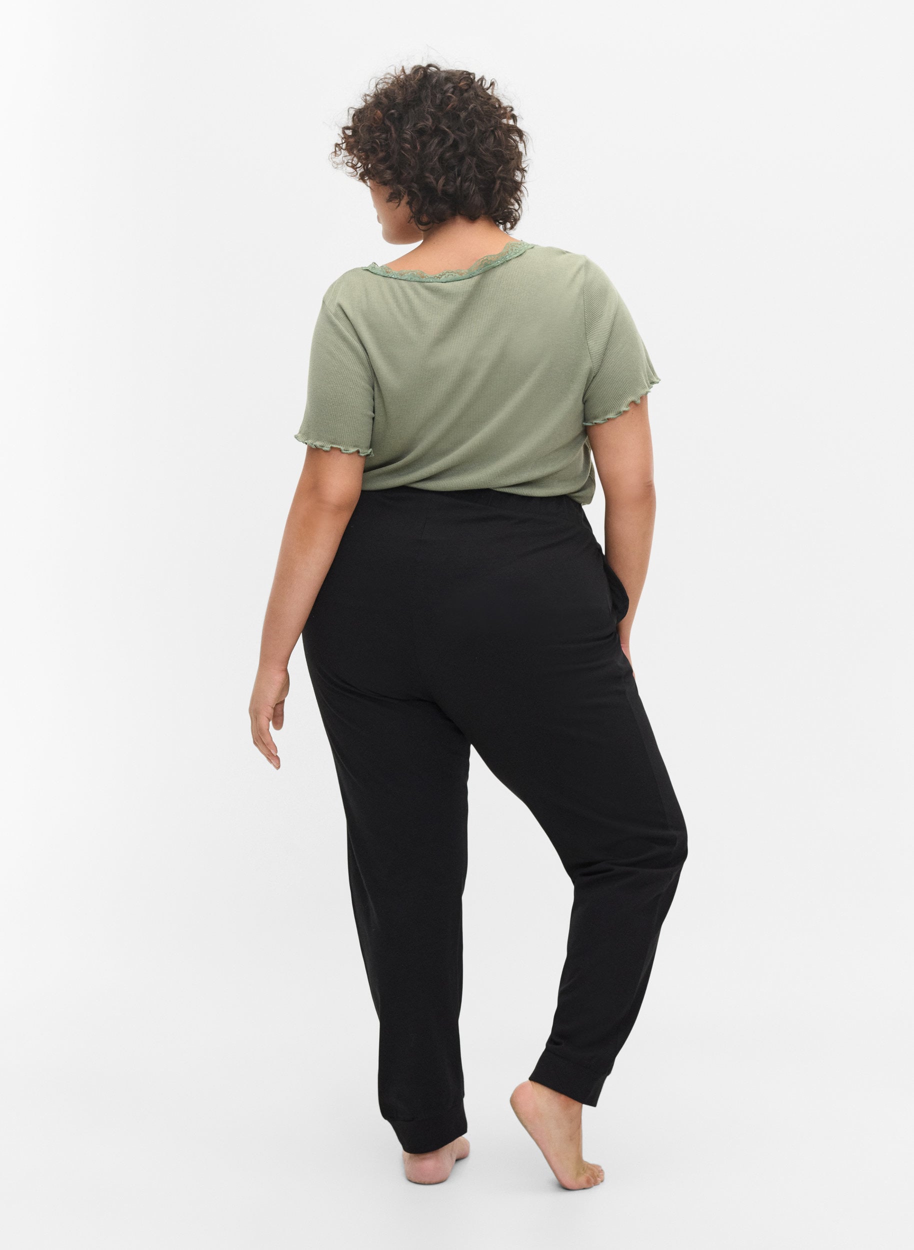 Cotton pyjama bottoms - Black - Sz. 42 