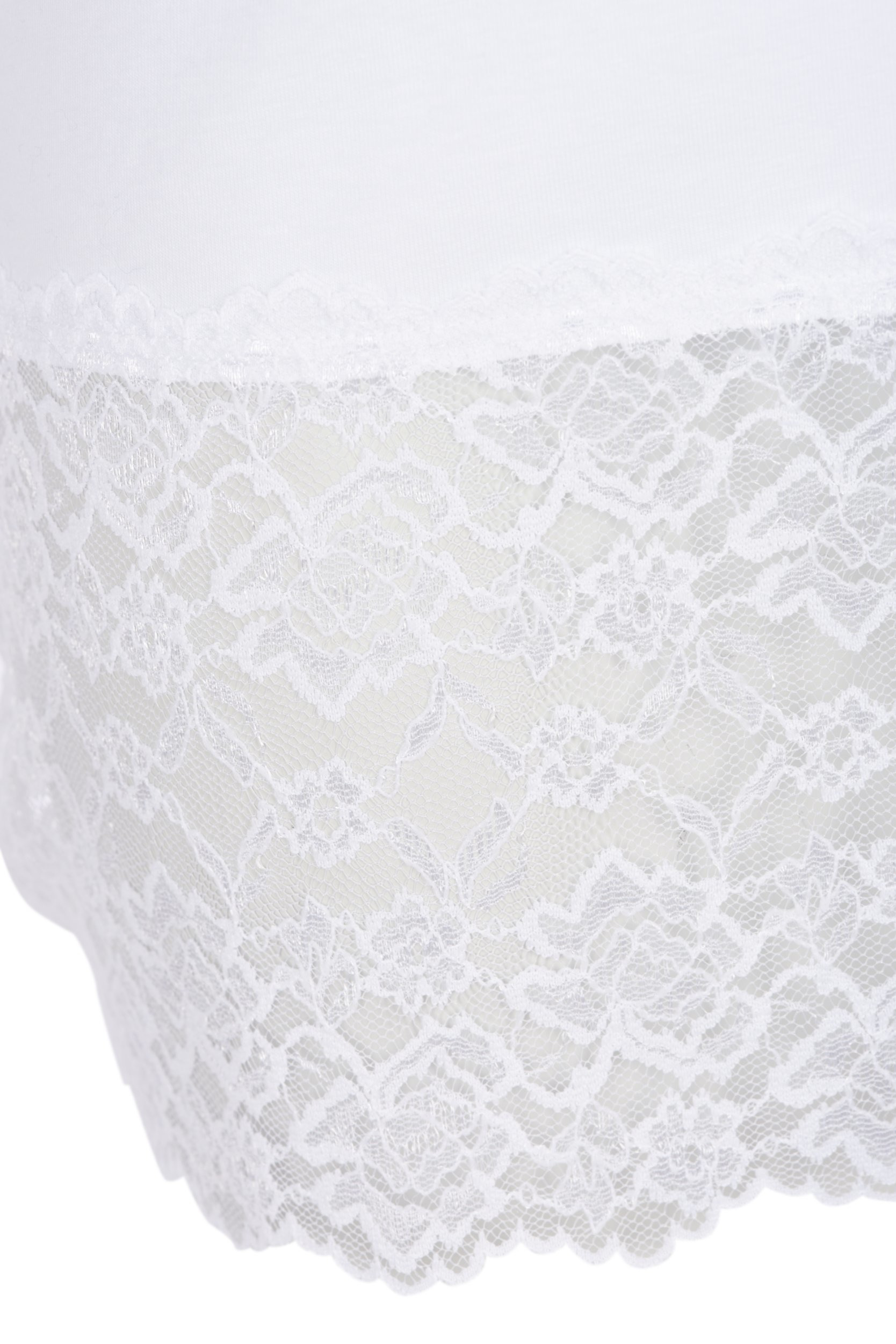 Vest top with lace trim, Bright White, Packshot image number 3