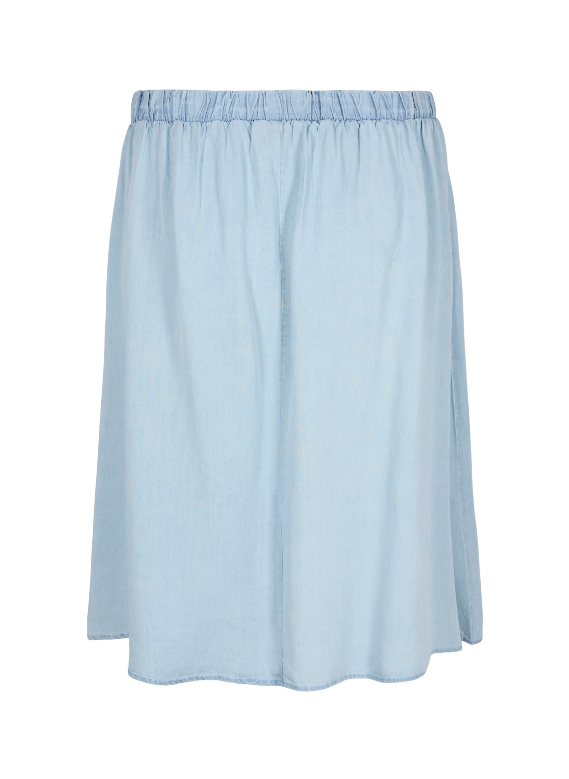 	 Loose skirt with buttons, Light blue denim, Packshot image number 1