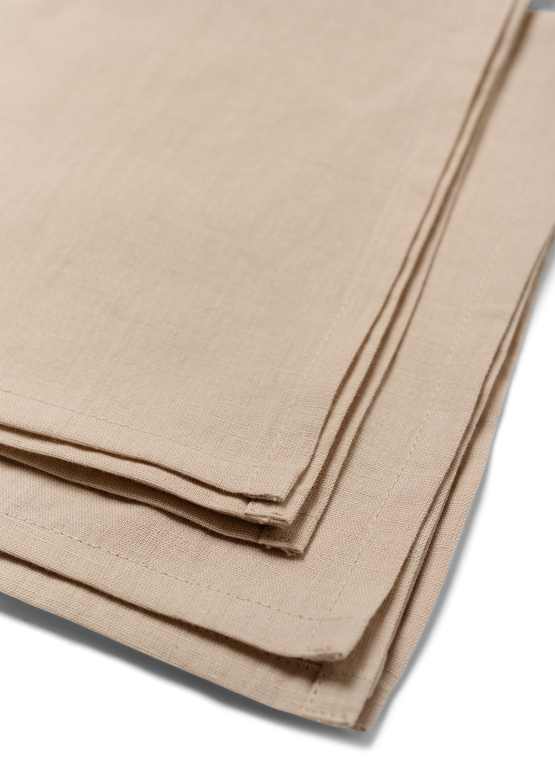 Cotton napkins in a 2-pack, Oxford Tan, Packshot image number 2