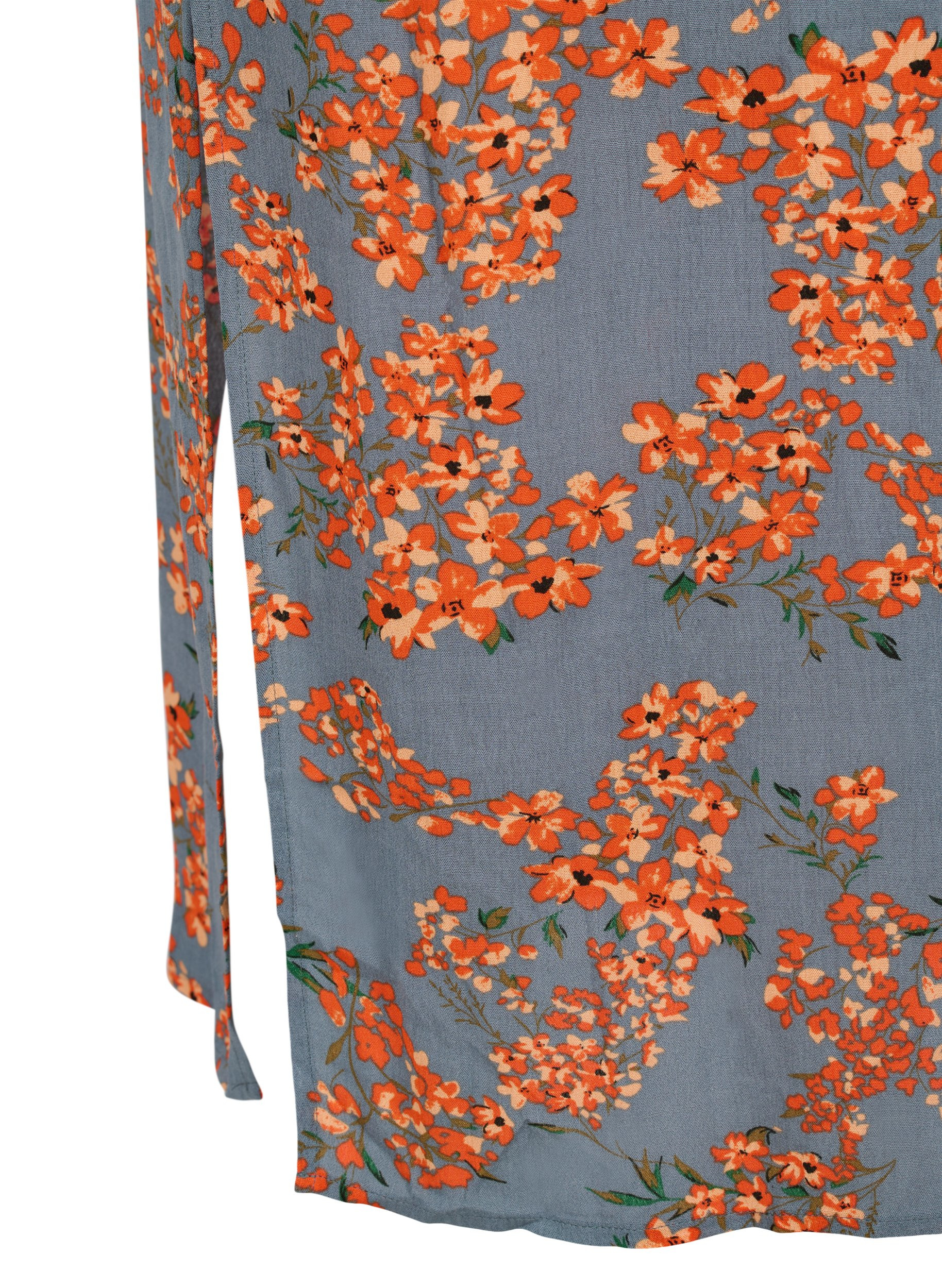 Printed Maxi dress in viscose, Balsam Green Flower, Packshot image number 3