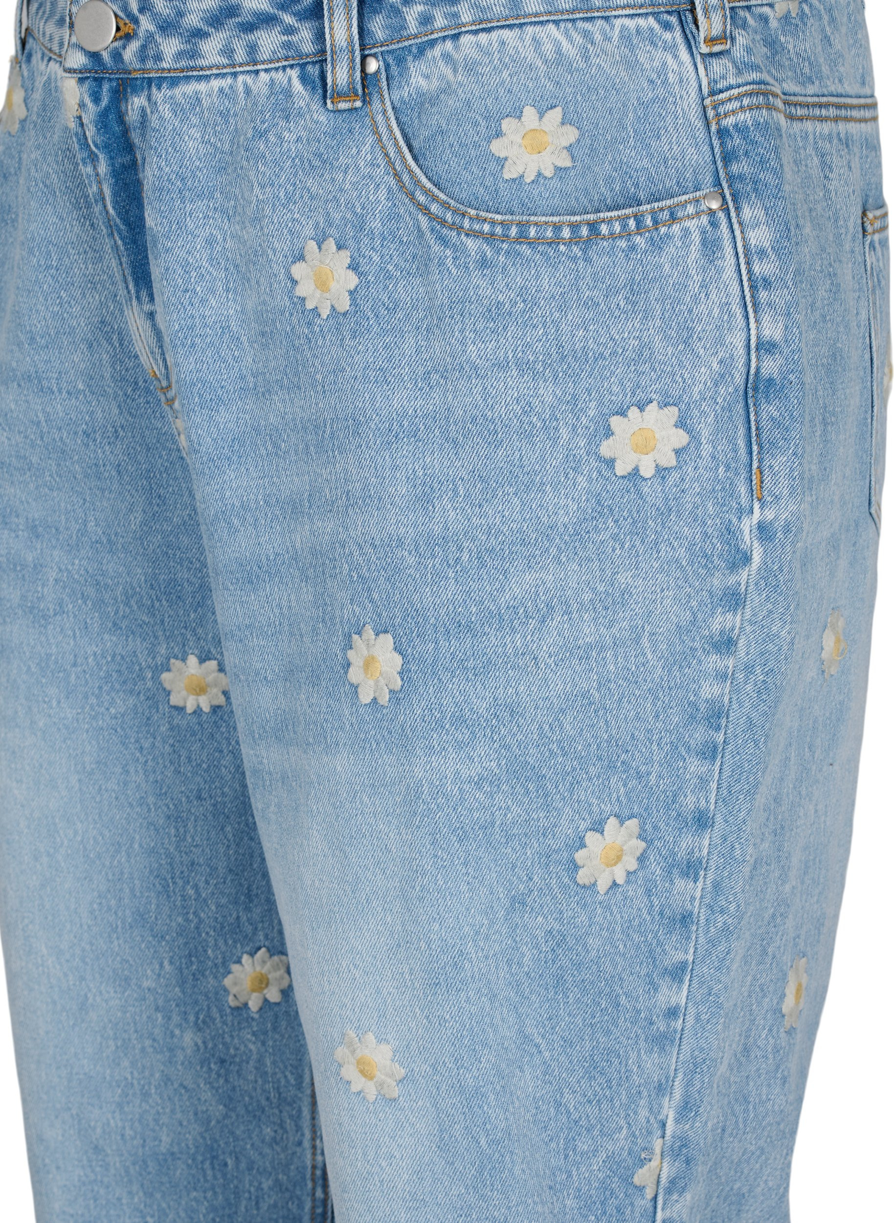 Mille mom fit jeans with floral 
