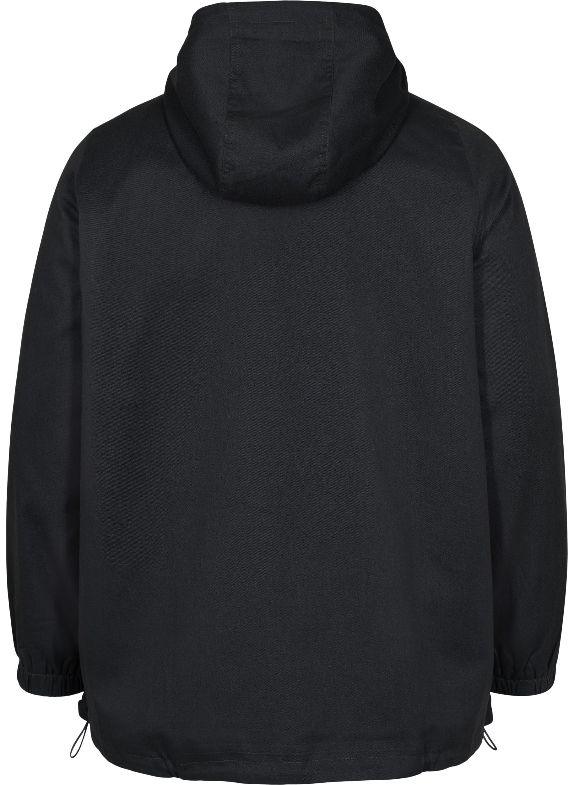 Anorak with a hood and pocket, Black, Packshot image number 1