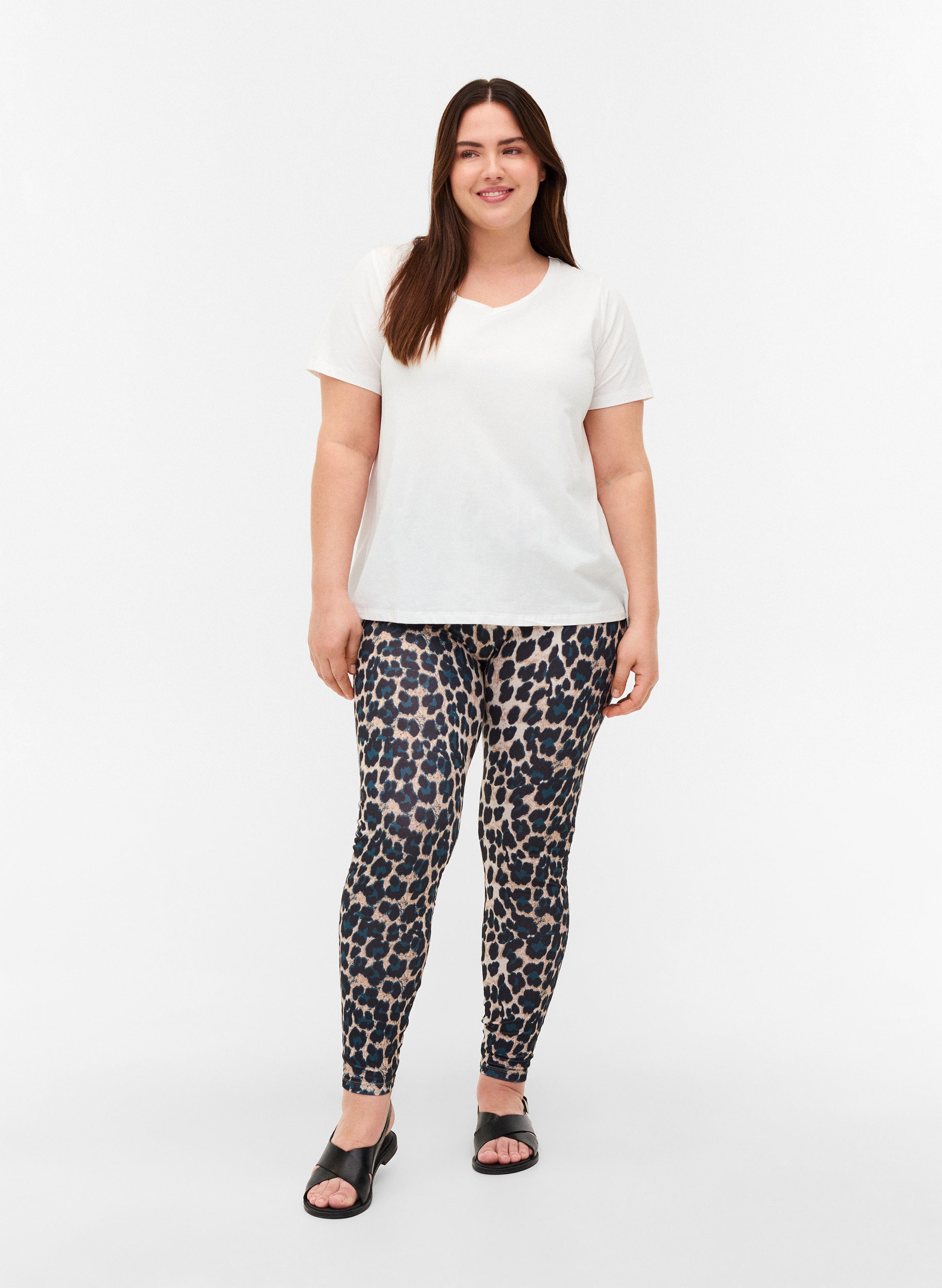 Long leggings with leopard print 