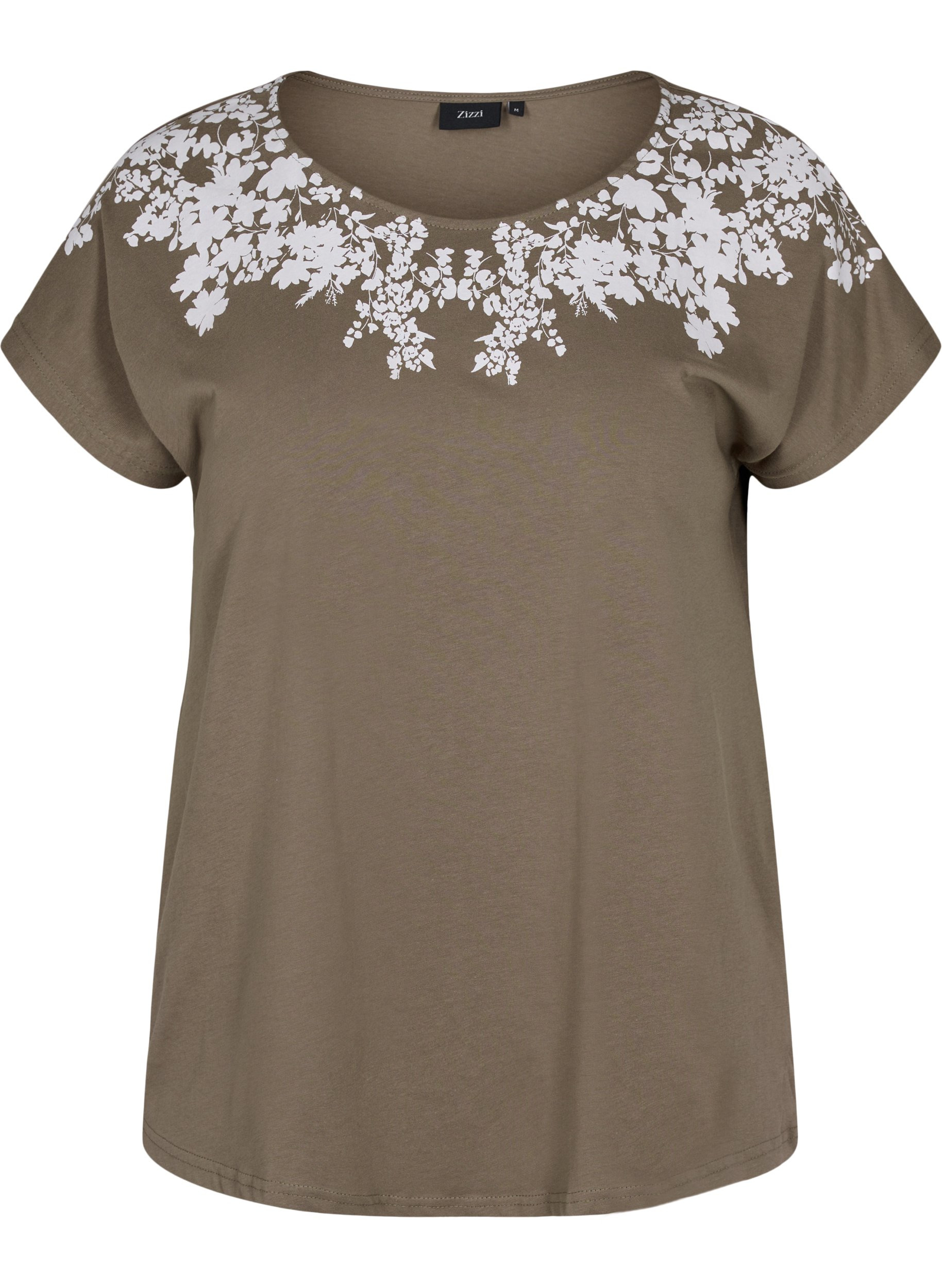 Cotton t-shirt with print details 