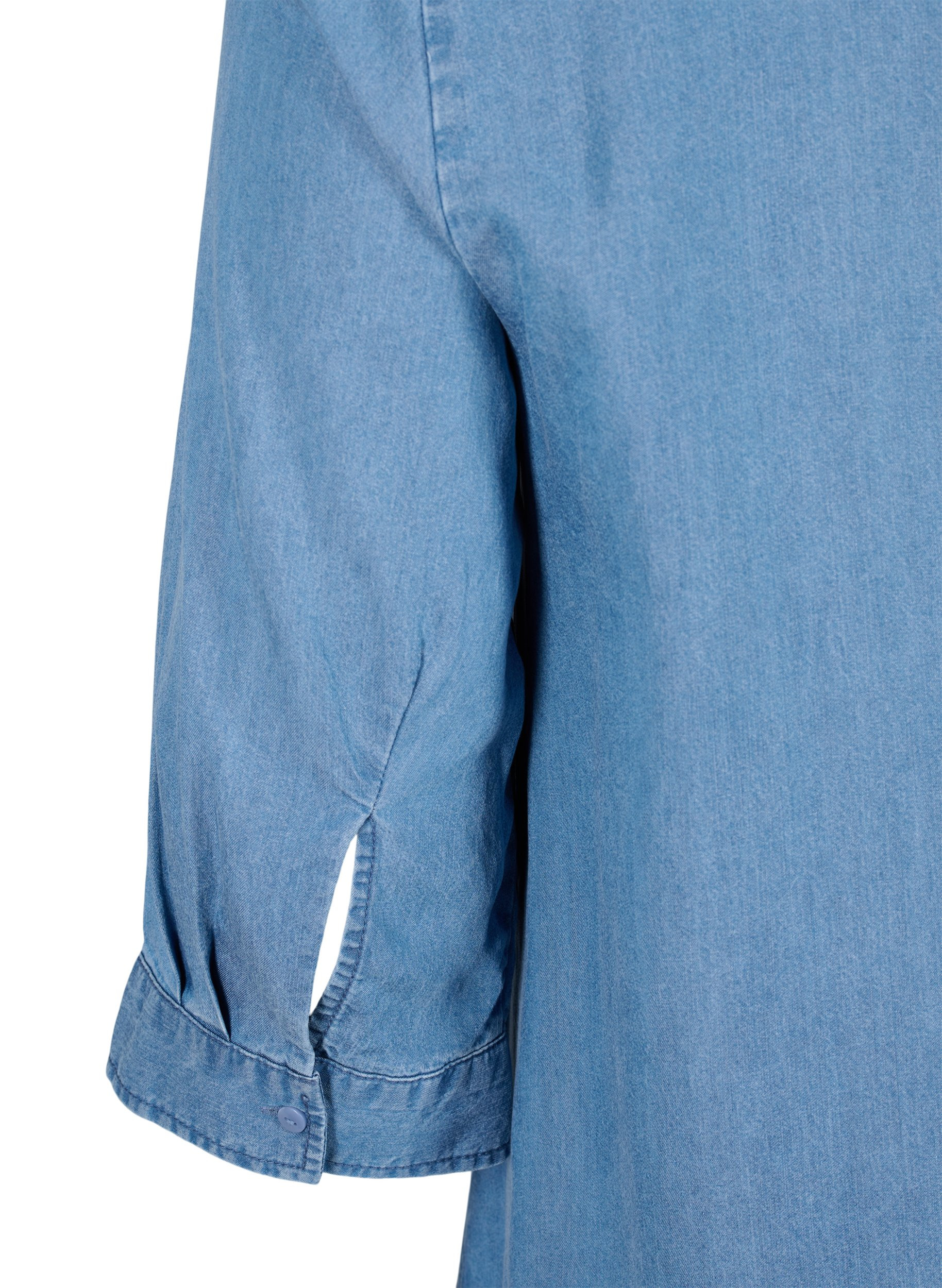Tunic with 3/4 sleeves, Blue denim, Packshot image number 3