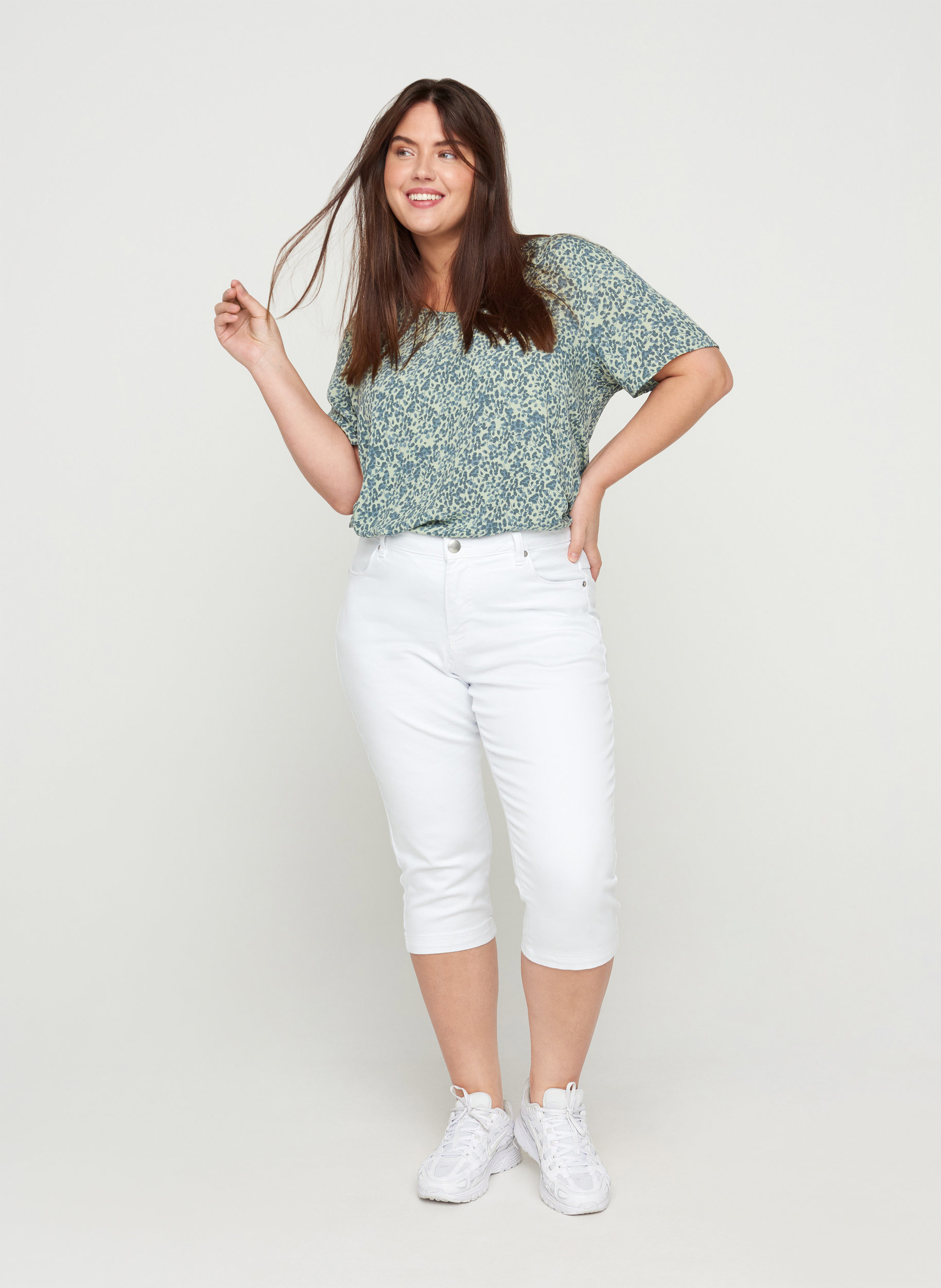Slim fit Emily capri jeans - White - Sz 