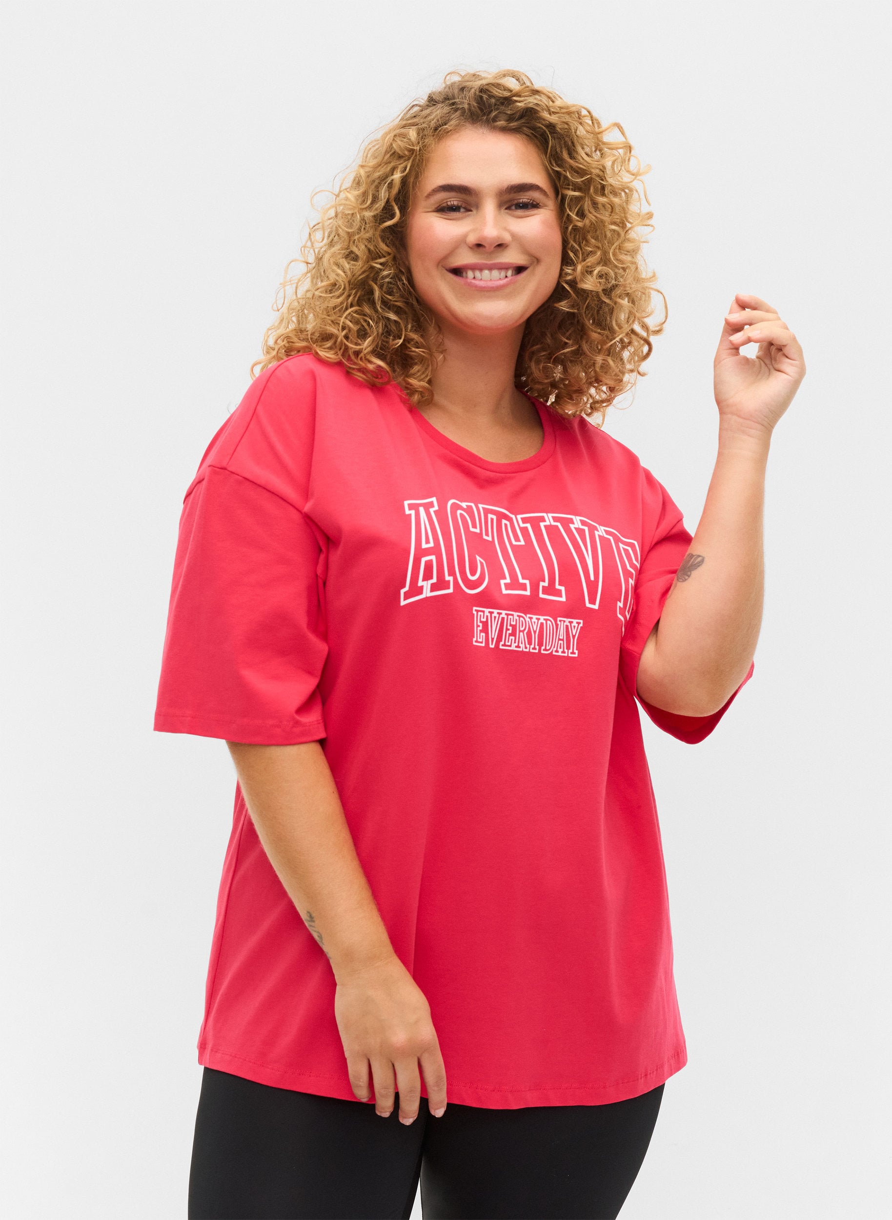 Cotton workout t-shirt - Pink - Sz. 42 