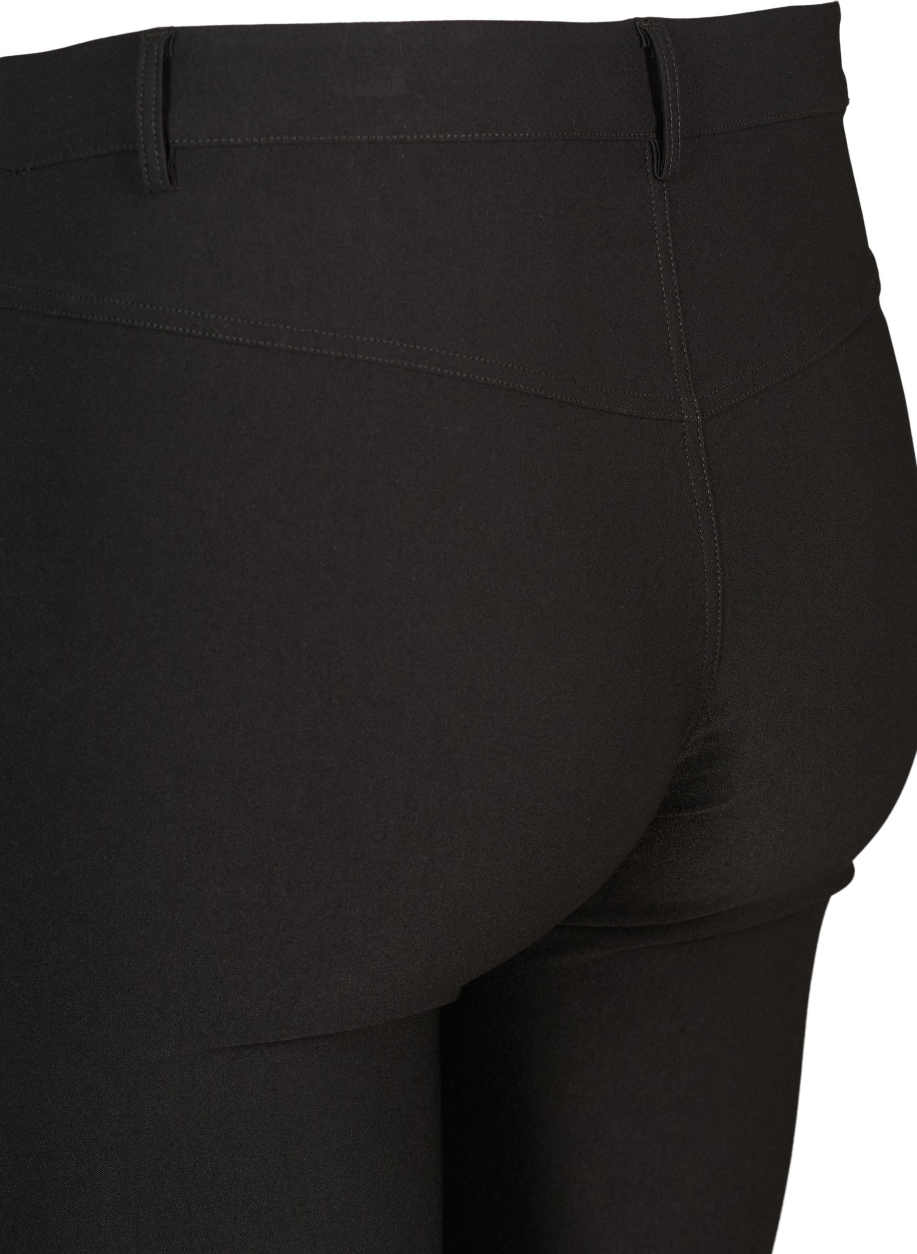 Close-fitting trousers with zipper details, Black, Packshot image number 3