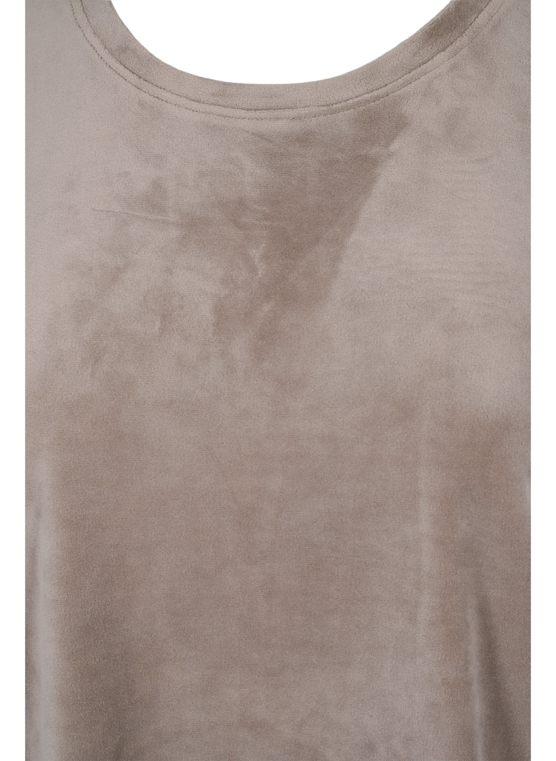Short-sleeved velour t-shirt - Grey 