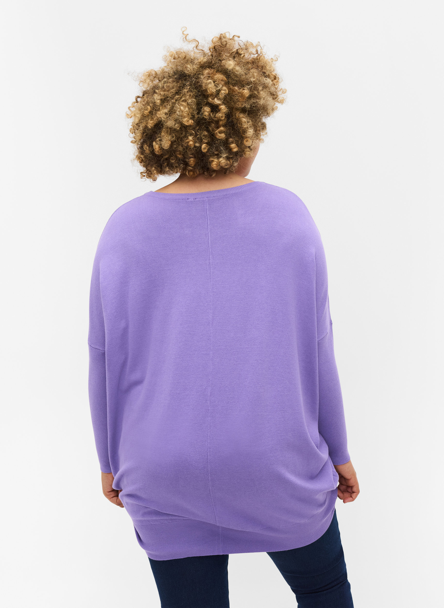 Knitted jumper, Paisley Purple, Model image number 1