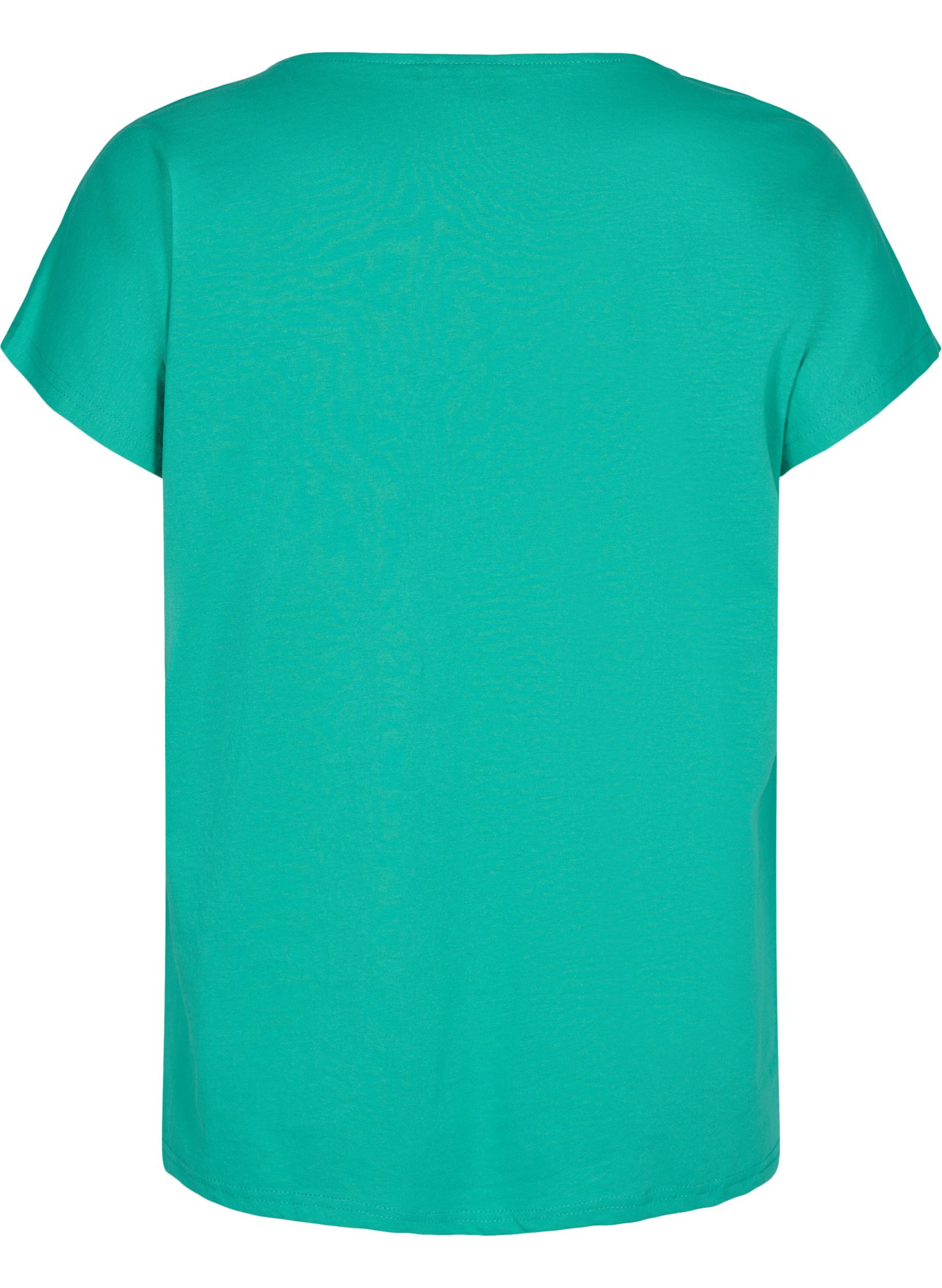 Cotton mix t-shirt, Sea Green, Packshot image number 1