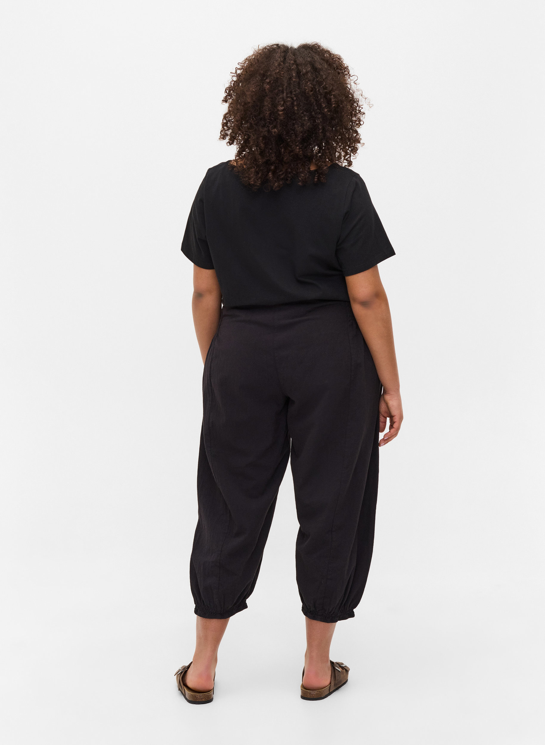 length trousers with smock detail 