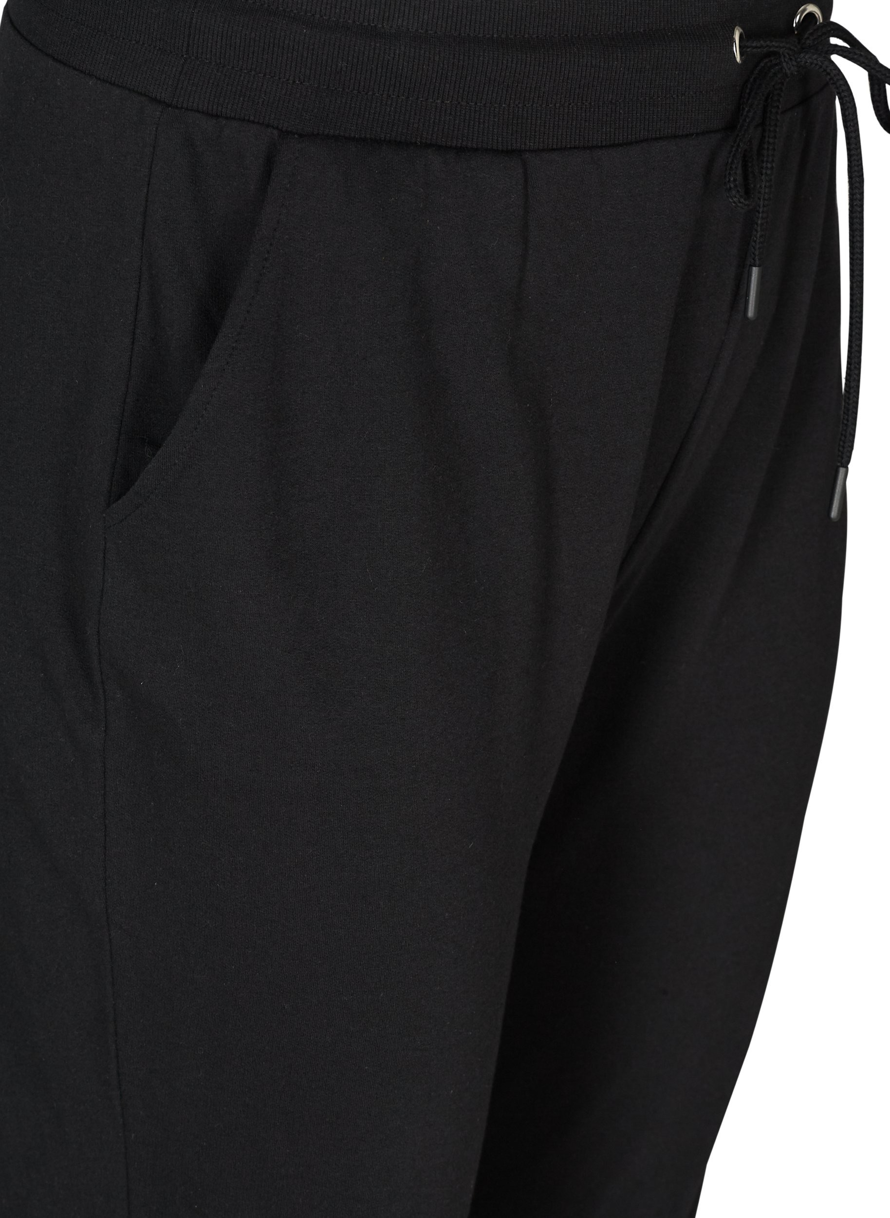Loose fitness trousers with pockets, Black, Packshot image number 2