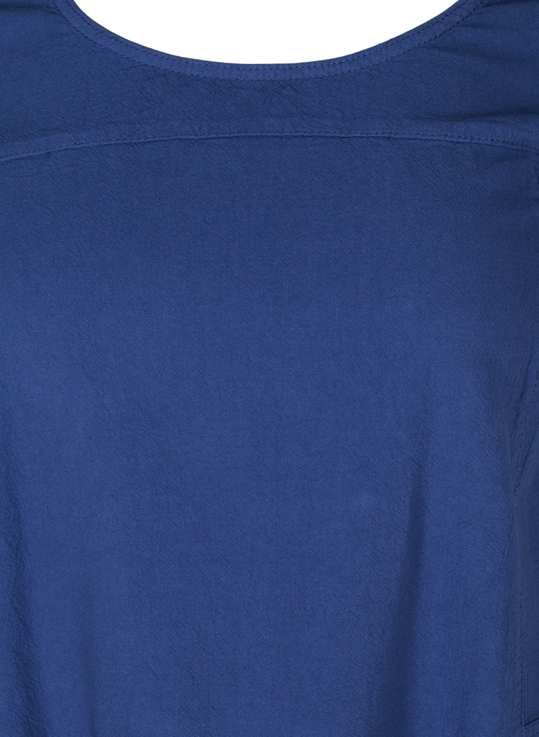 Short-sleeved cotton dress, Twilight Blue, Packshot image number 2
