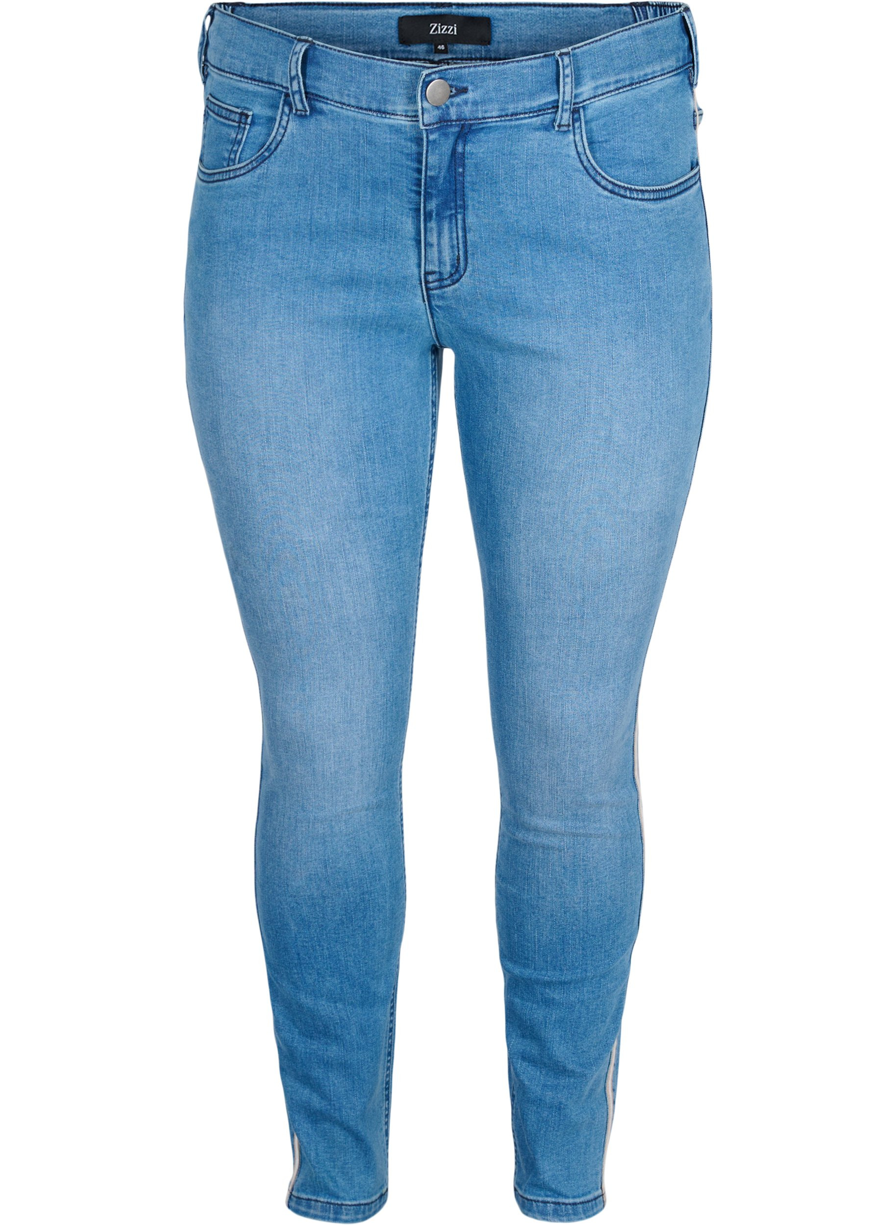 Cropped Sanna jeans with side stripe 