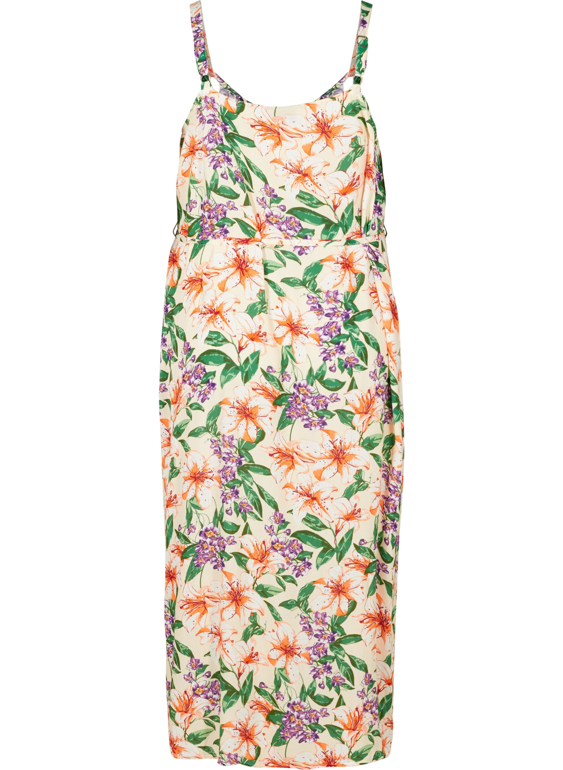 Printed Maxi dress in viscose, Tropic AOP, Packshot image number 1