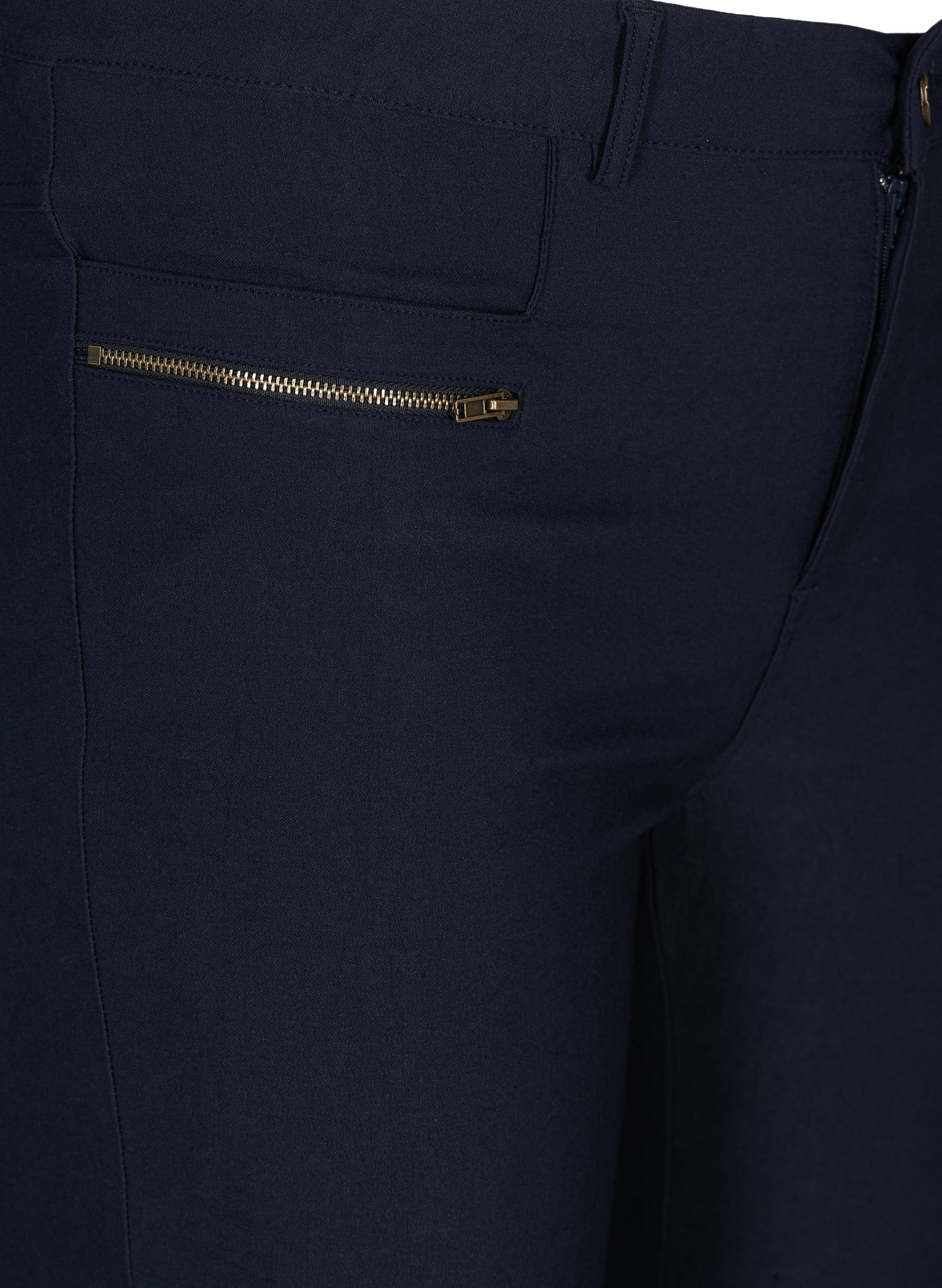 Close-fitting capri trousers in viscose blend, Night Sky, Packshot image number 2