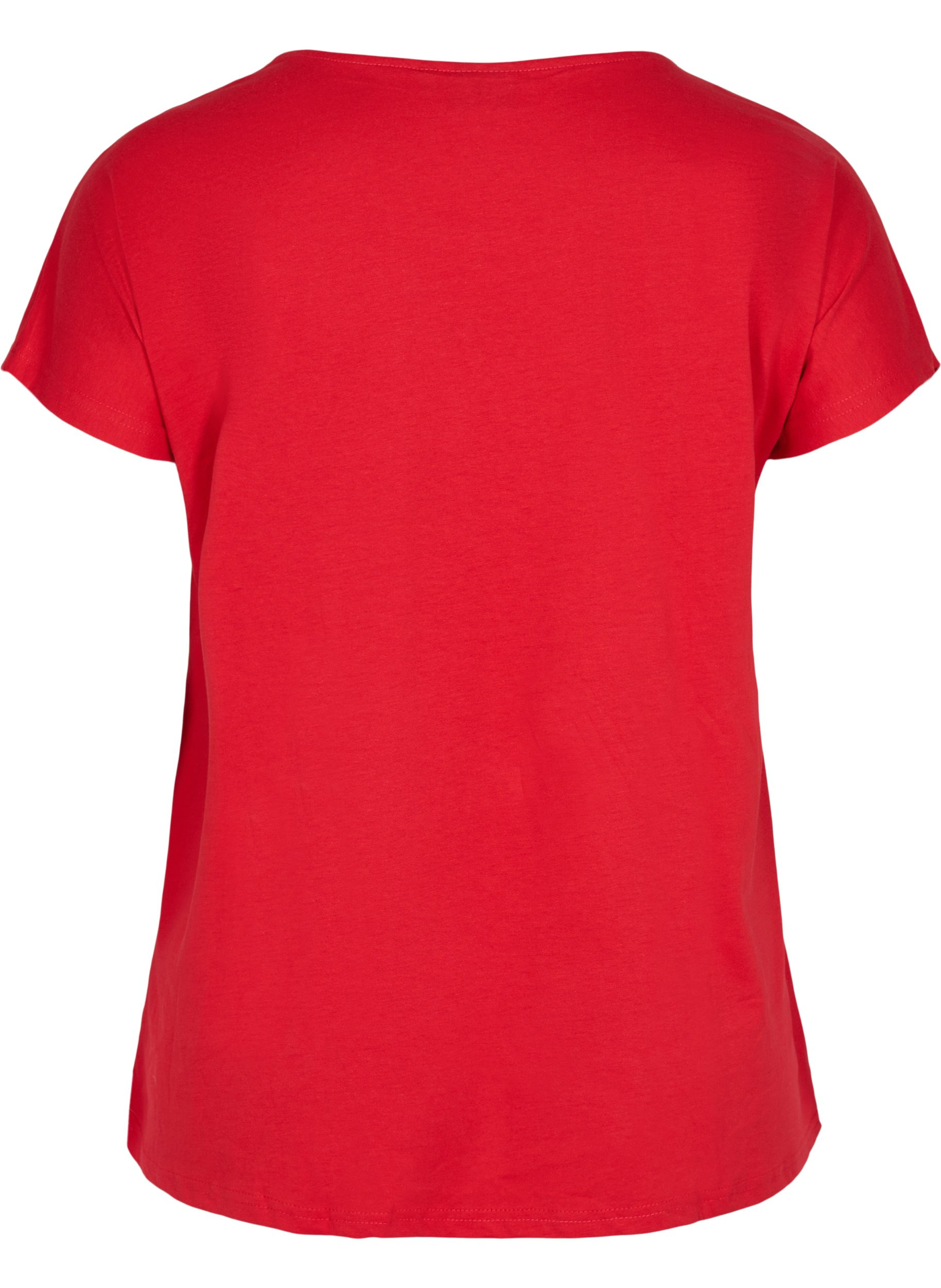 Cotton mix t-shirt, Tango Red, Packshot image number 1