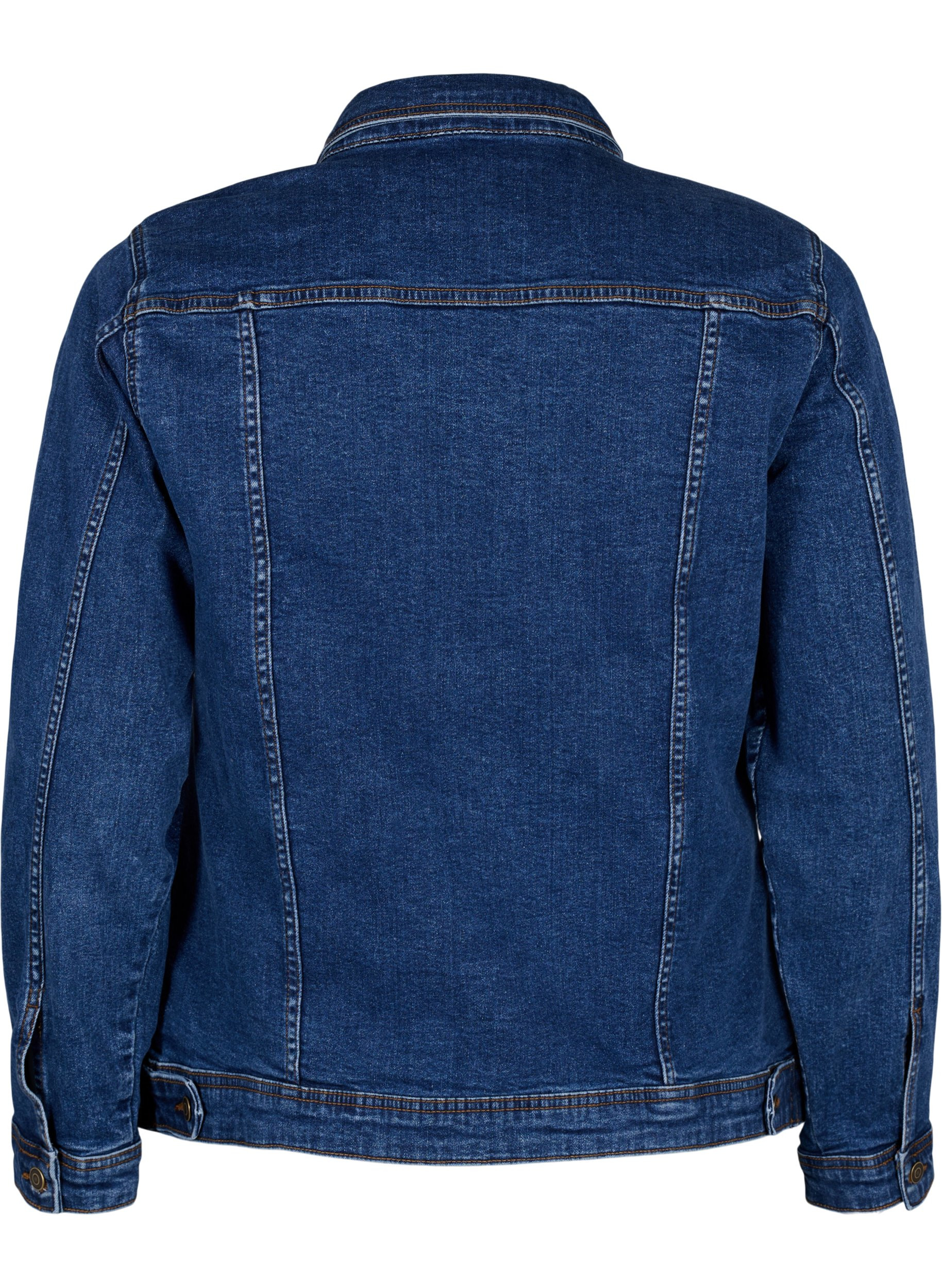 Short cotton denim jacket - Blue - Sz 